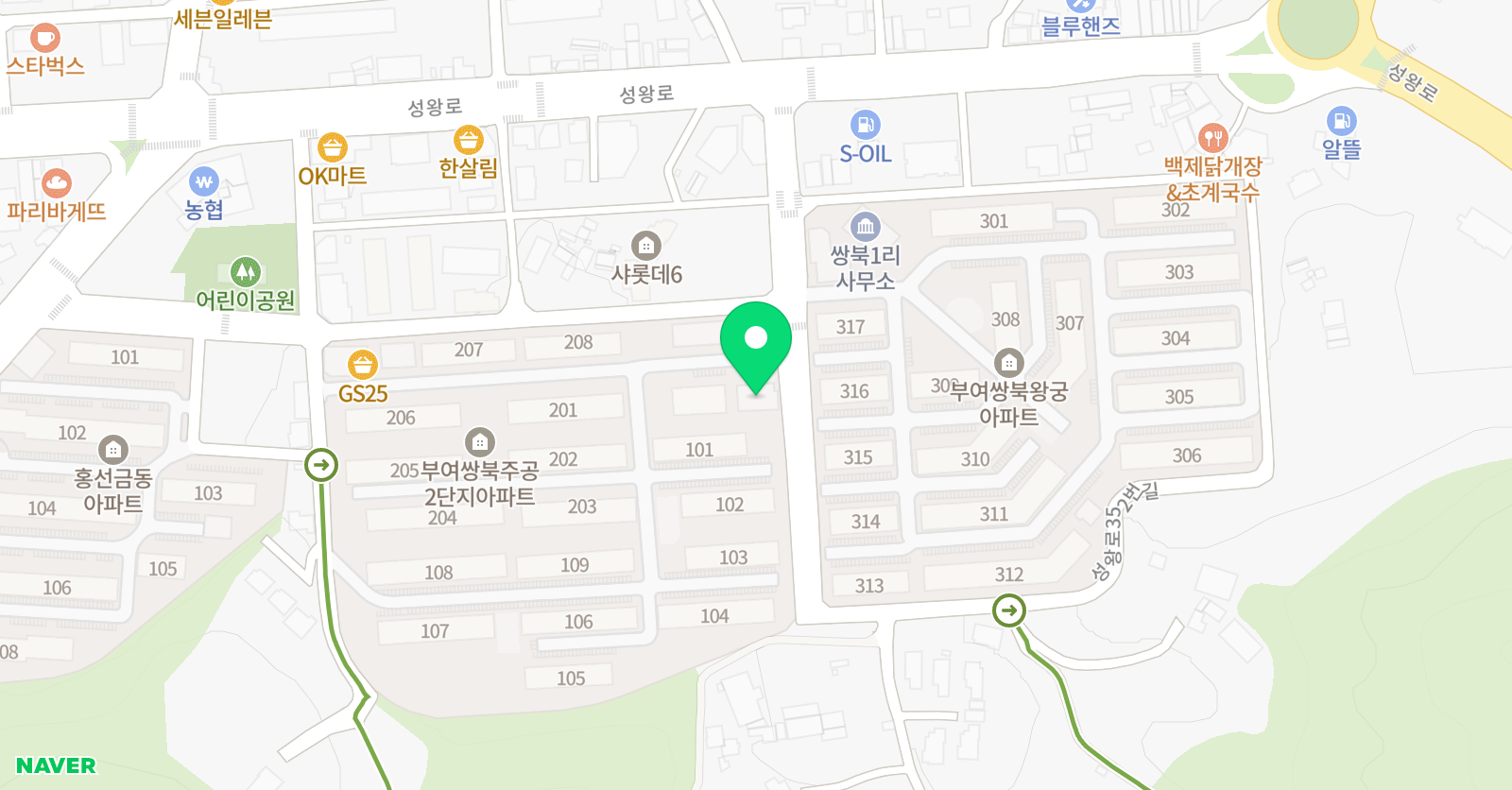 푸른속셈 학원 위치