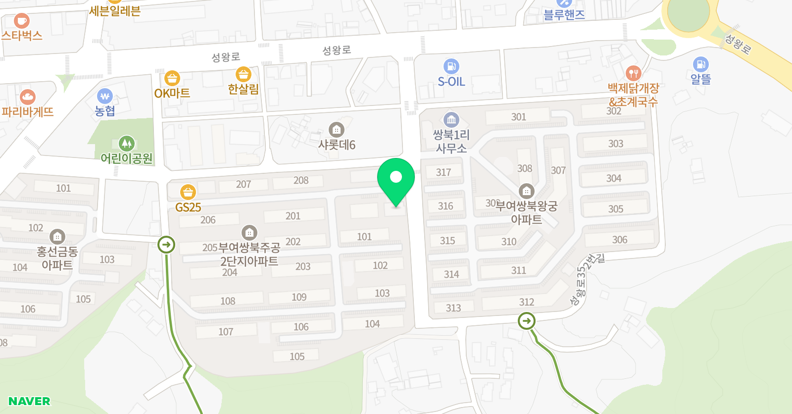 푸른 피아노학원 위치