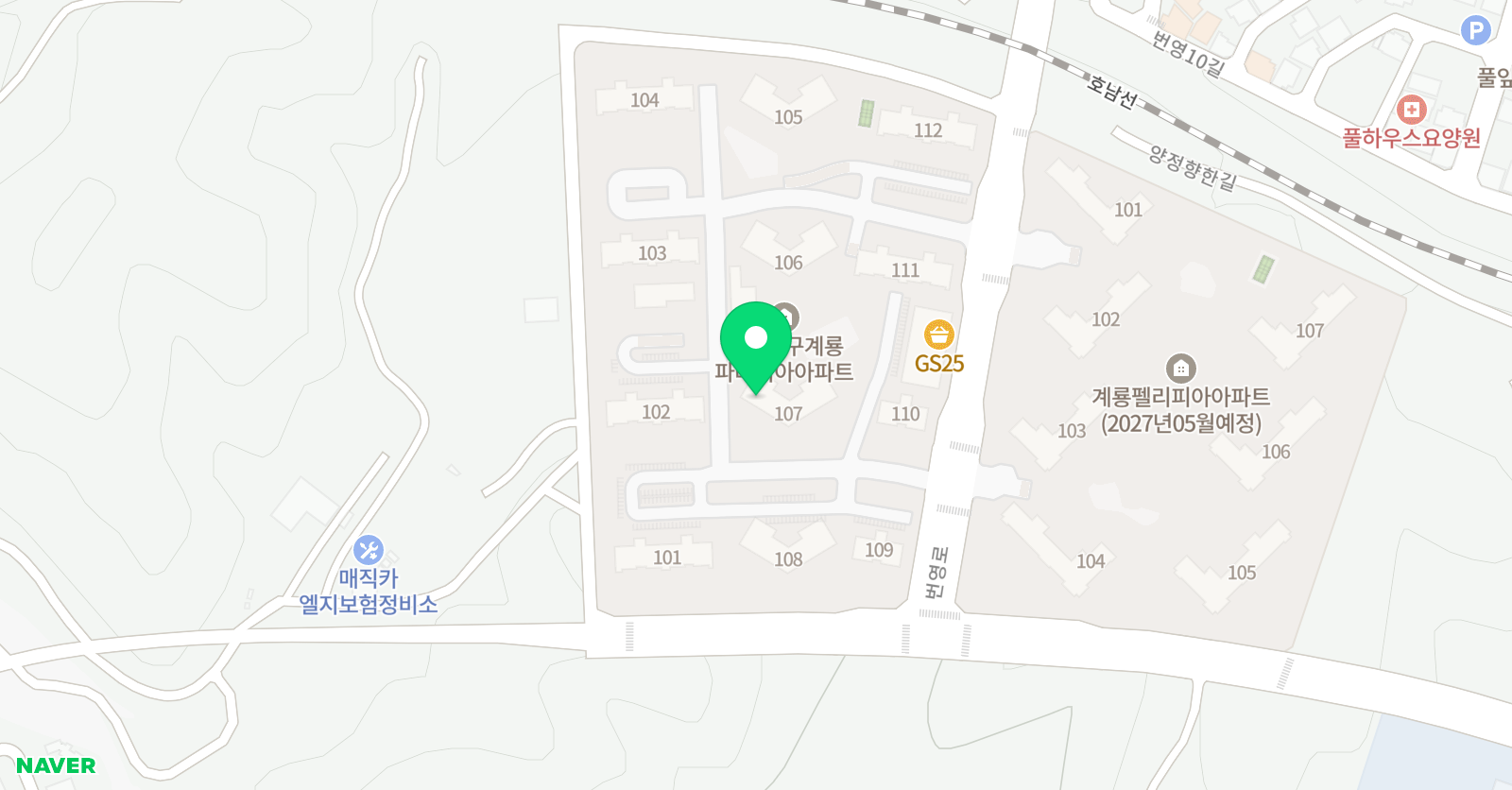 뮤엠 영어 계룡파라디아NEST 위치