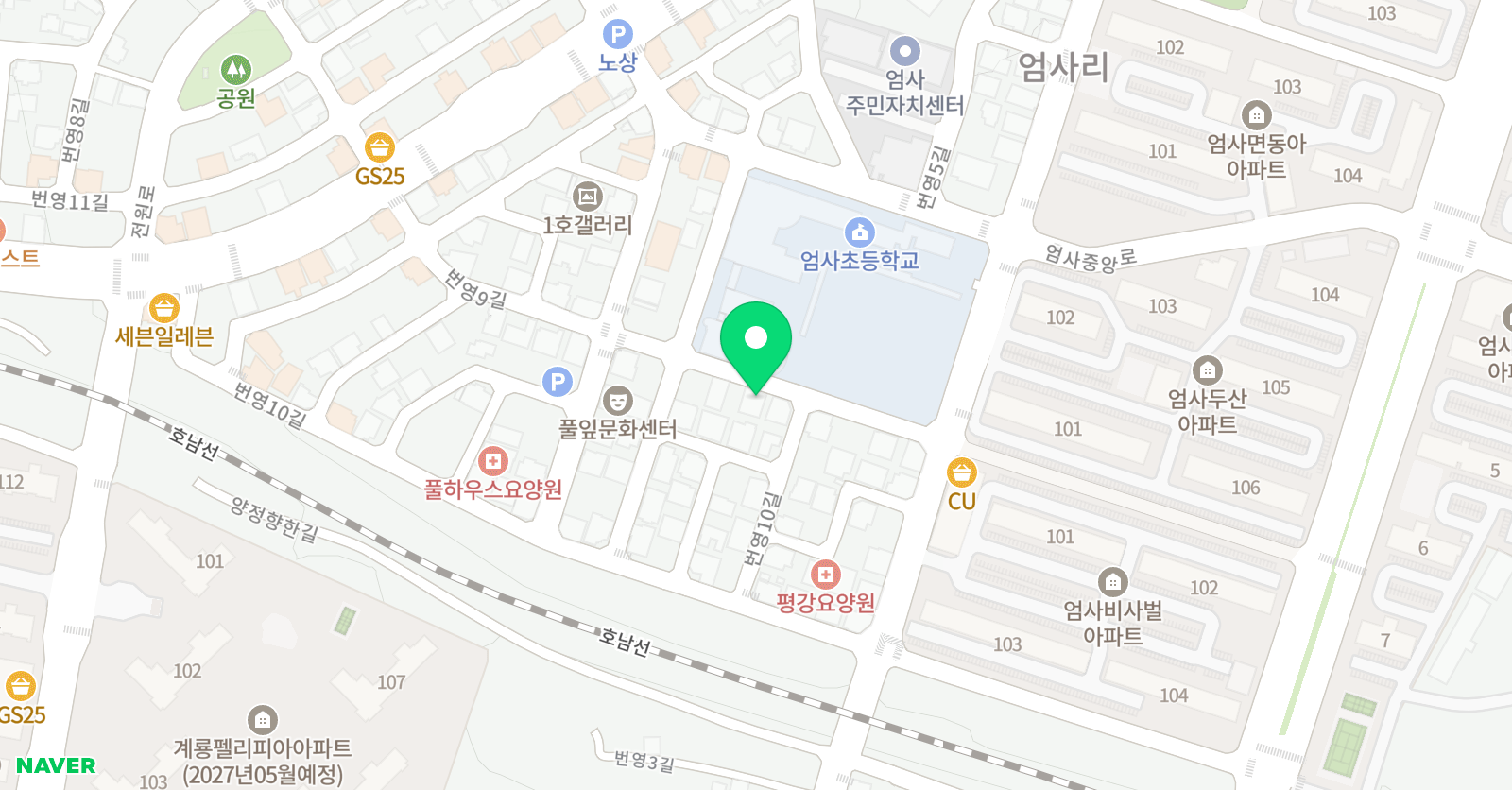 샛별 피아노학원 위치