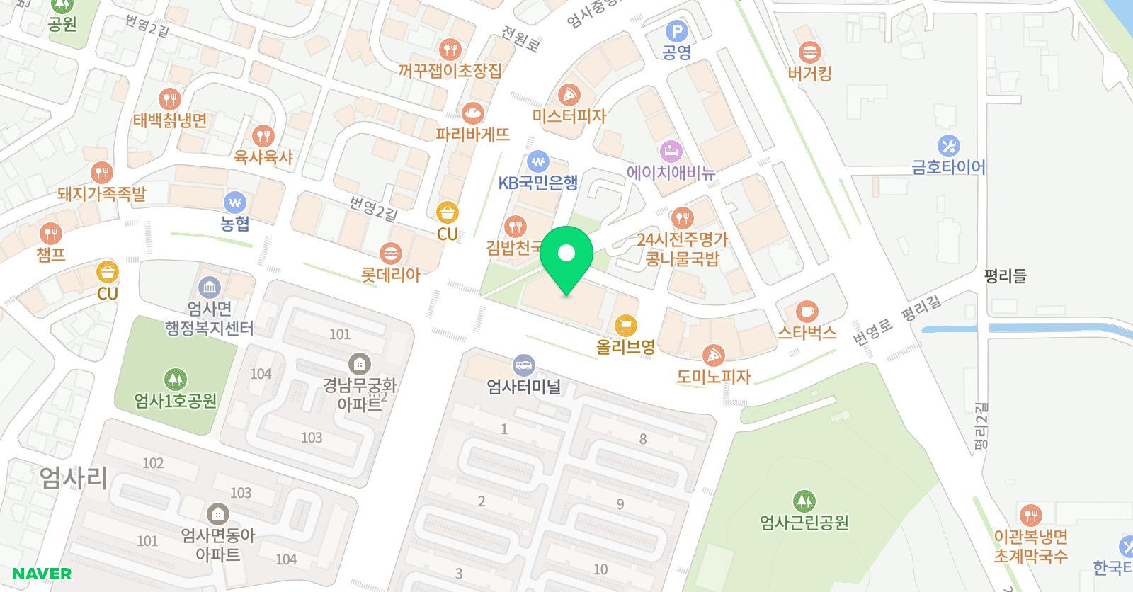 국어중심 제일이지 학원 위치