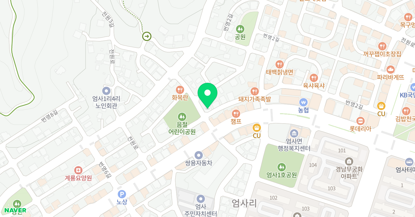 크샘 영어학원 위치