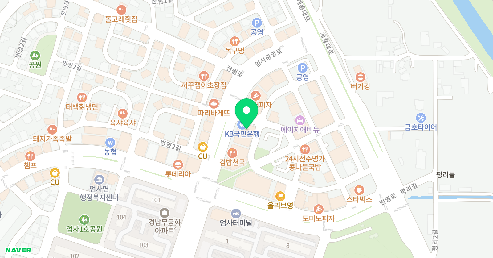 창강한 학원 위치