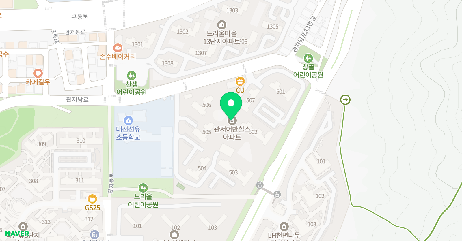 기탄사고력교실 관저어반힐스교실 위치