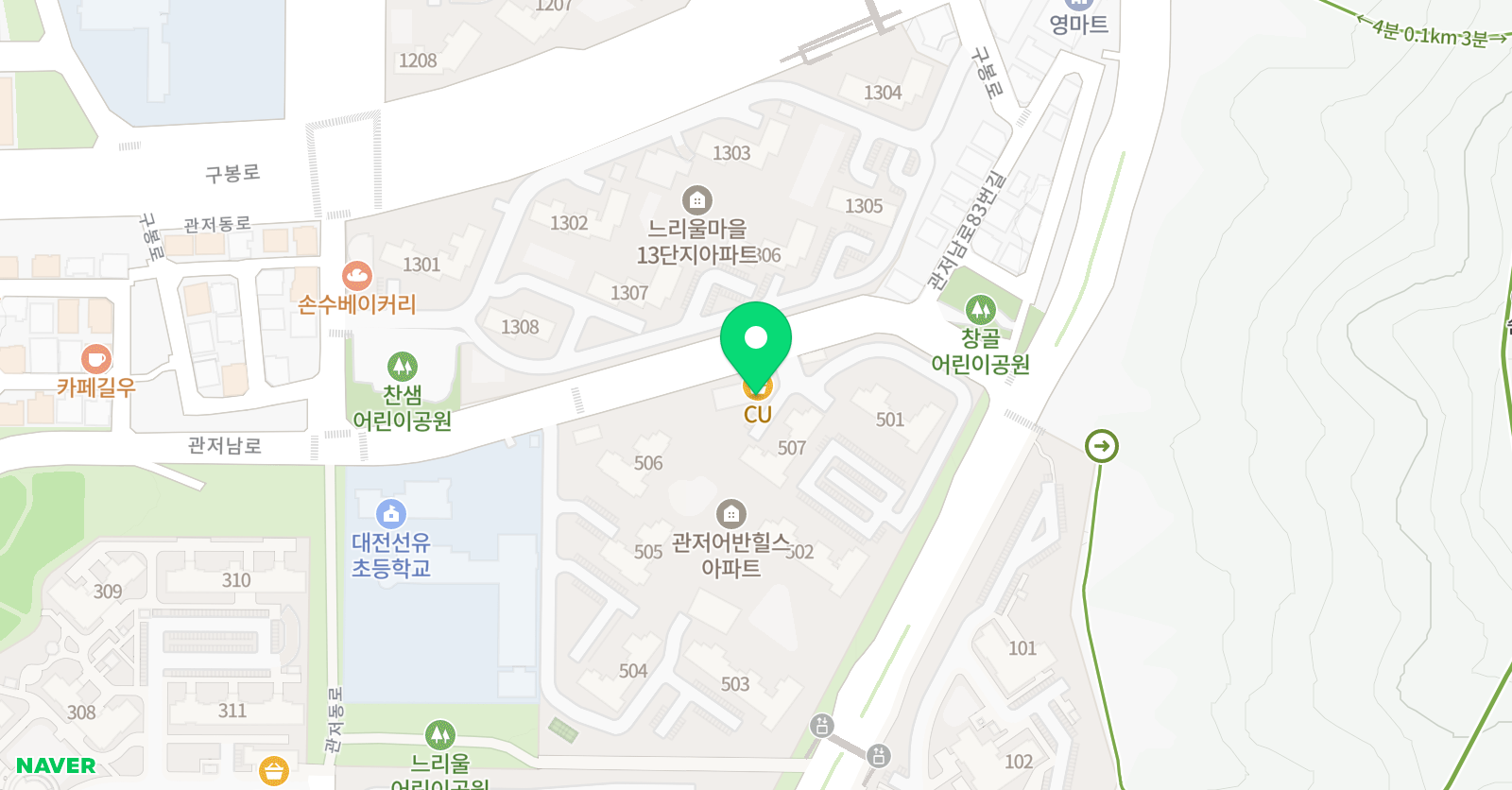 뮤엠 영어 어반힐스점 위치