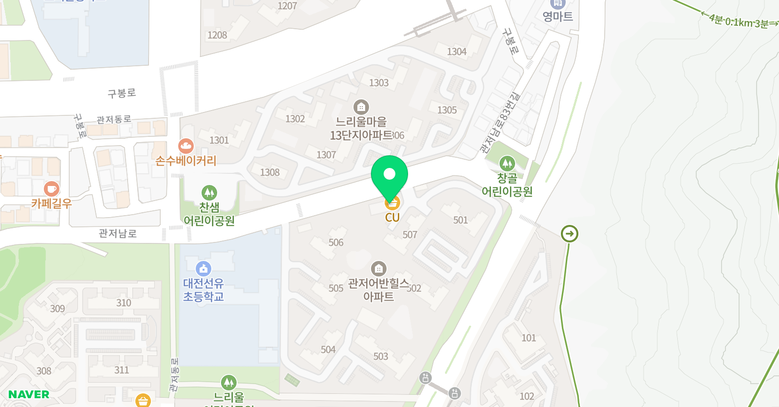 미드미 태권도 위치