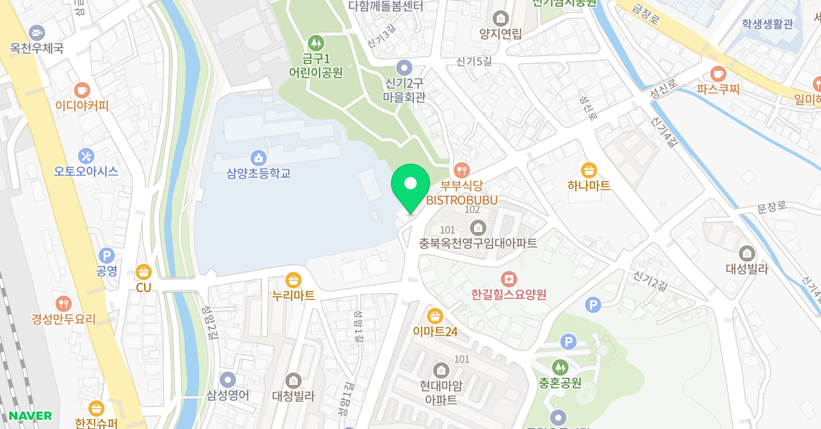 옥천 수학사랑 위치