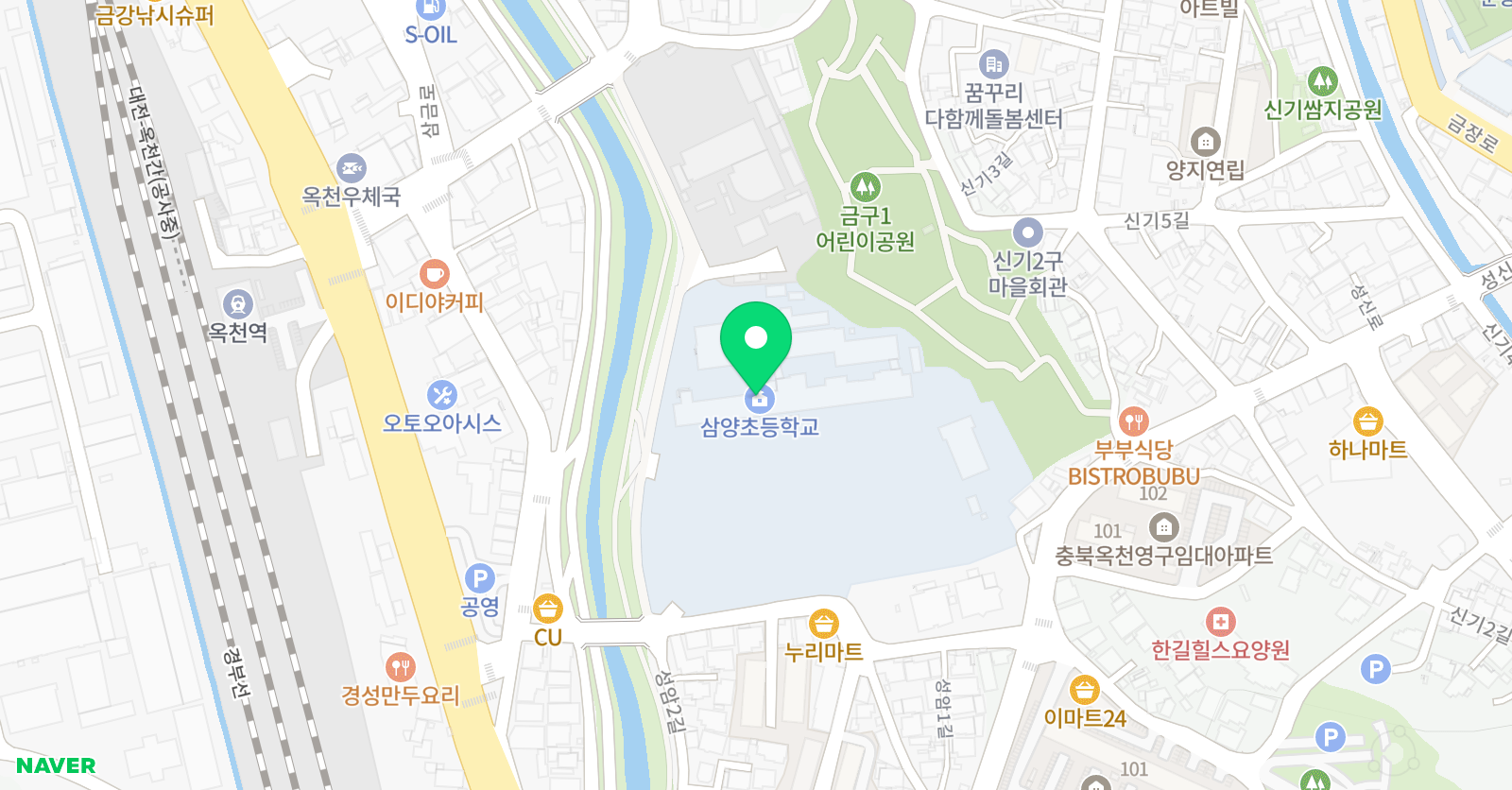 놀작마이아트 옥천키즈센터 위치