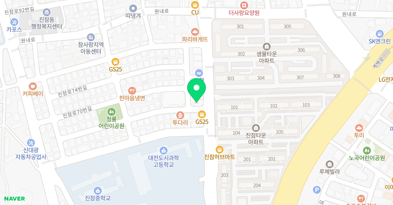 베테랑 태권도 위치