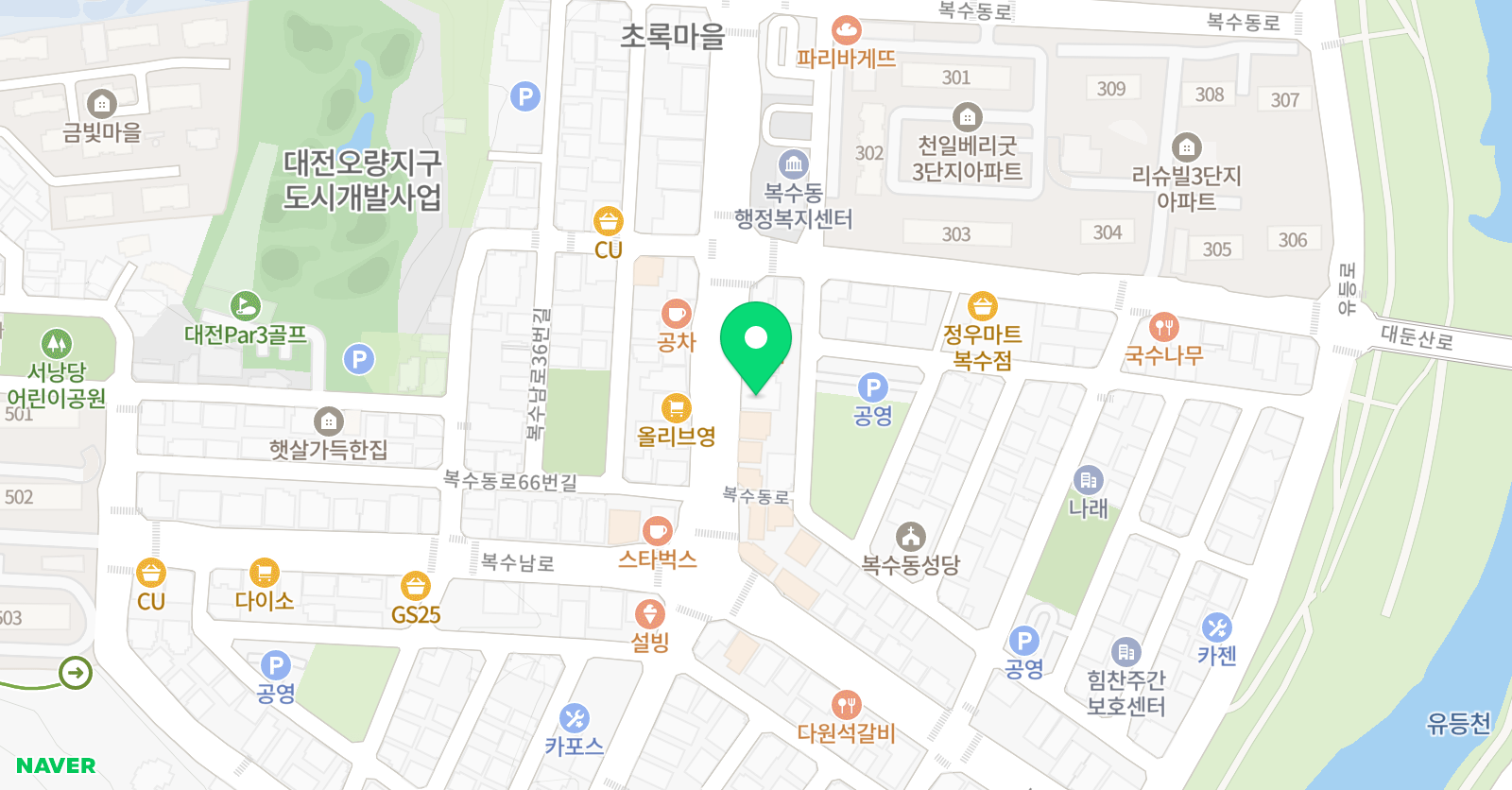 한빛 학원 위치