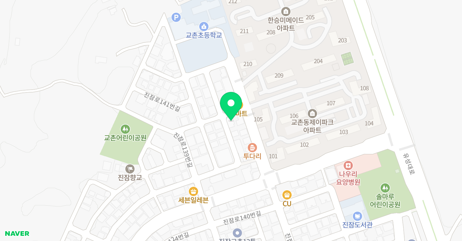 나무 미술학원 위치