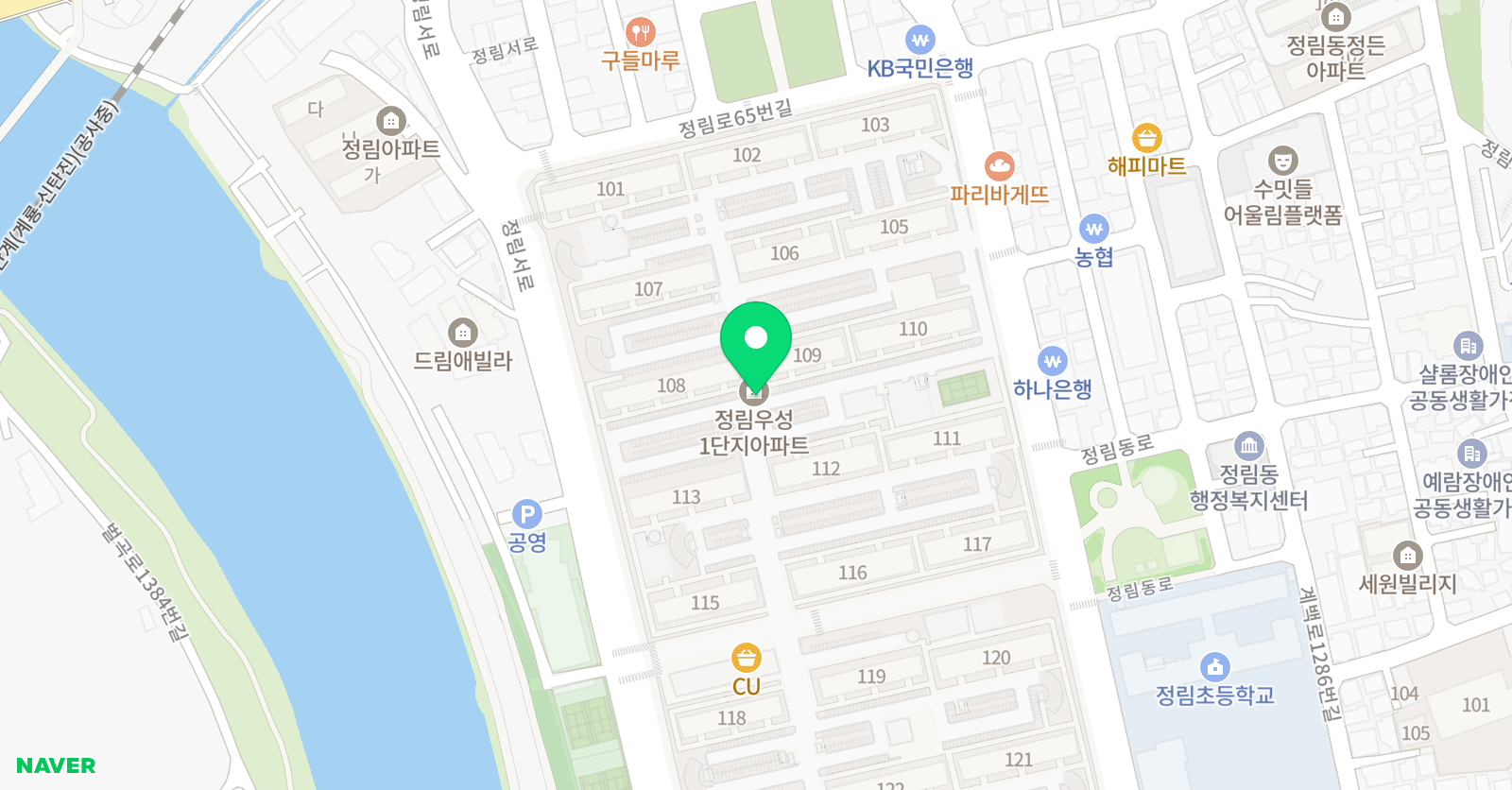 차이랑 정림캠퍼스 위치