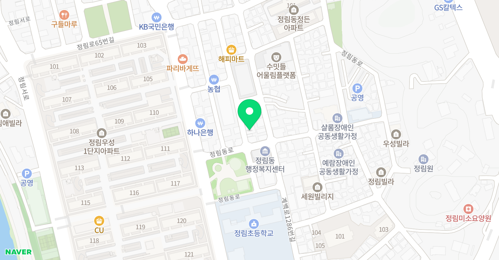 MTA코리아태권도 대전서구 정림관 위치