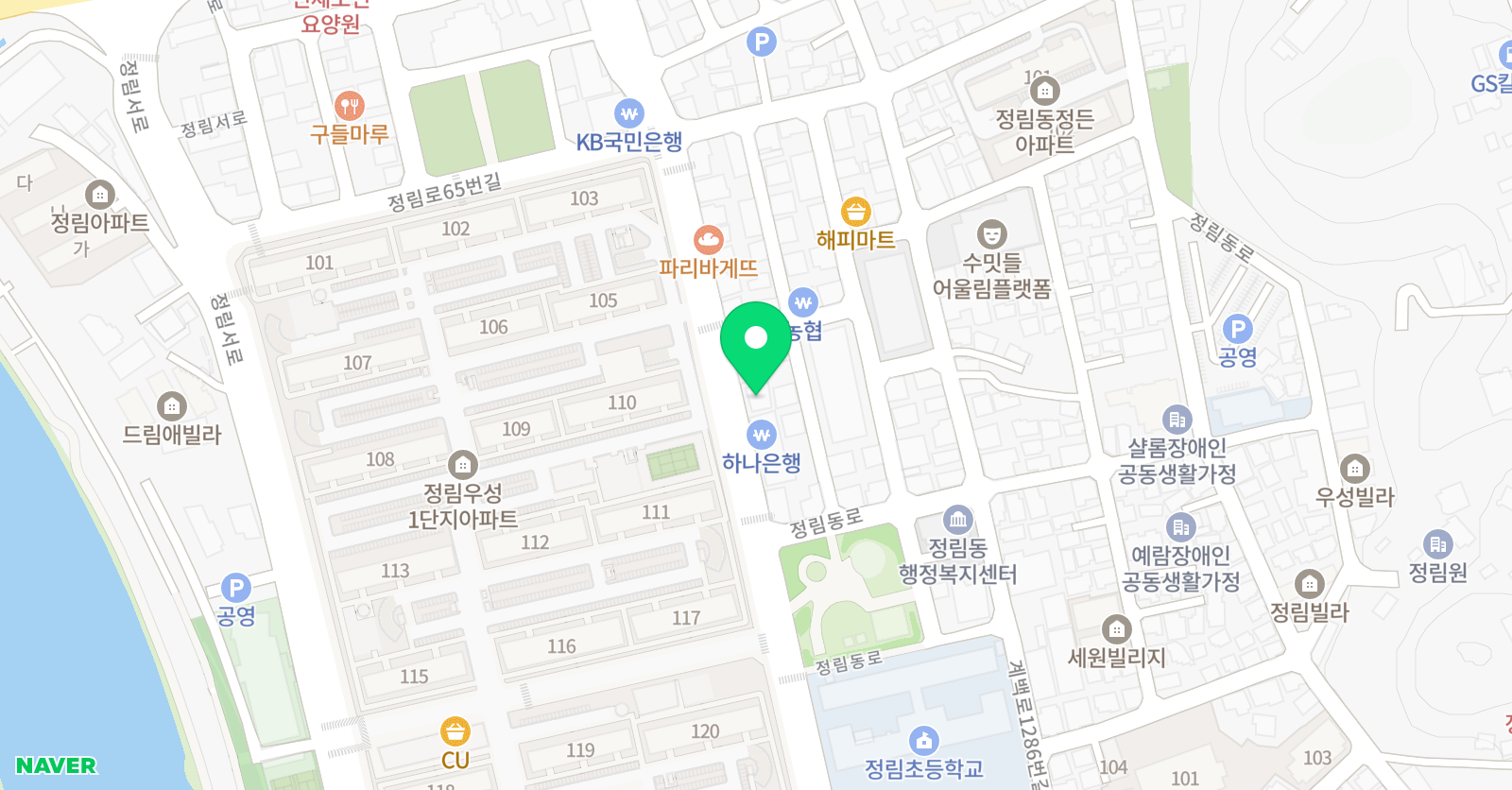 정림주니어 터미술학원 위치