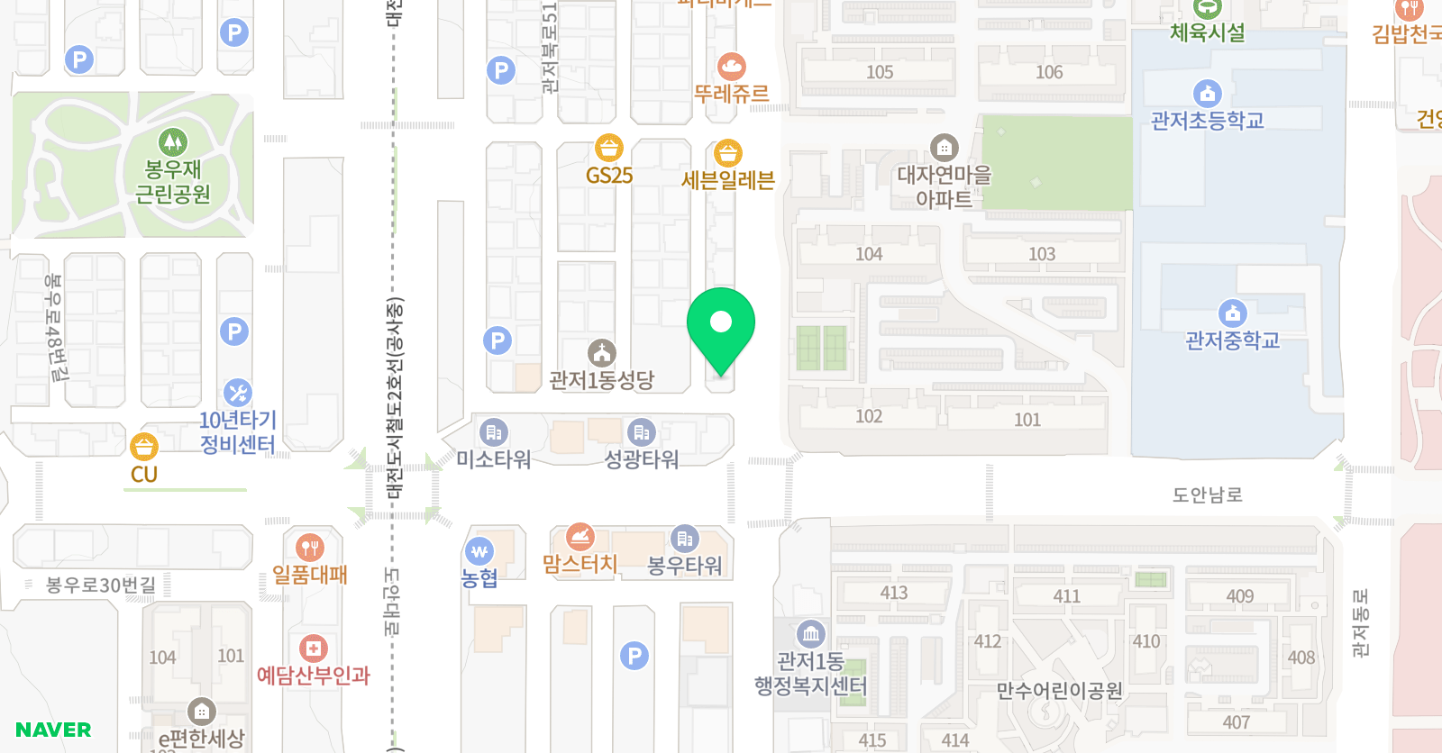 눈높이 러닝센터 대원학원 위치