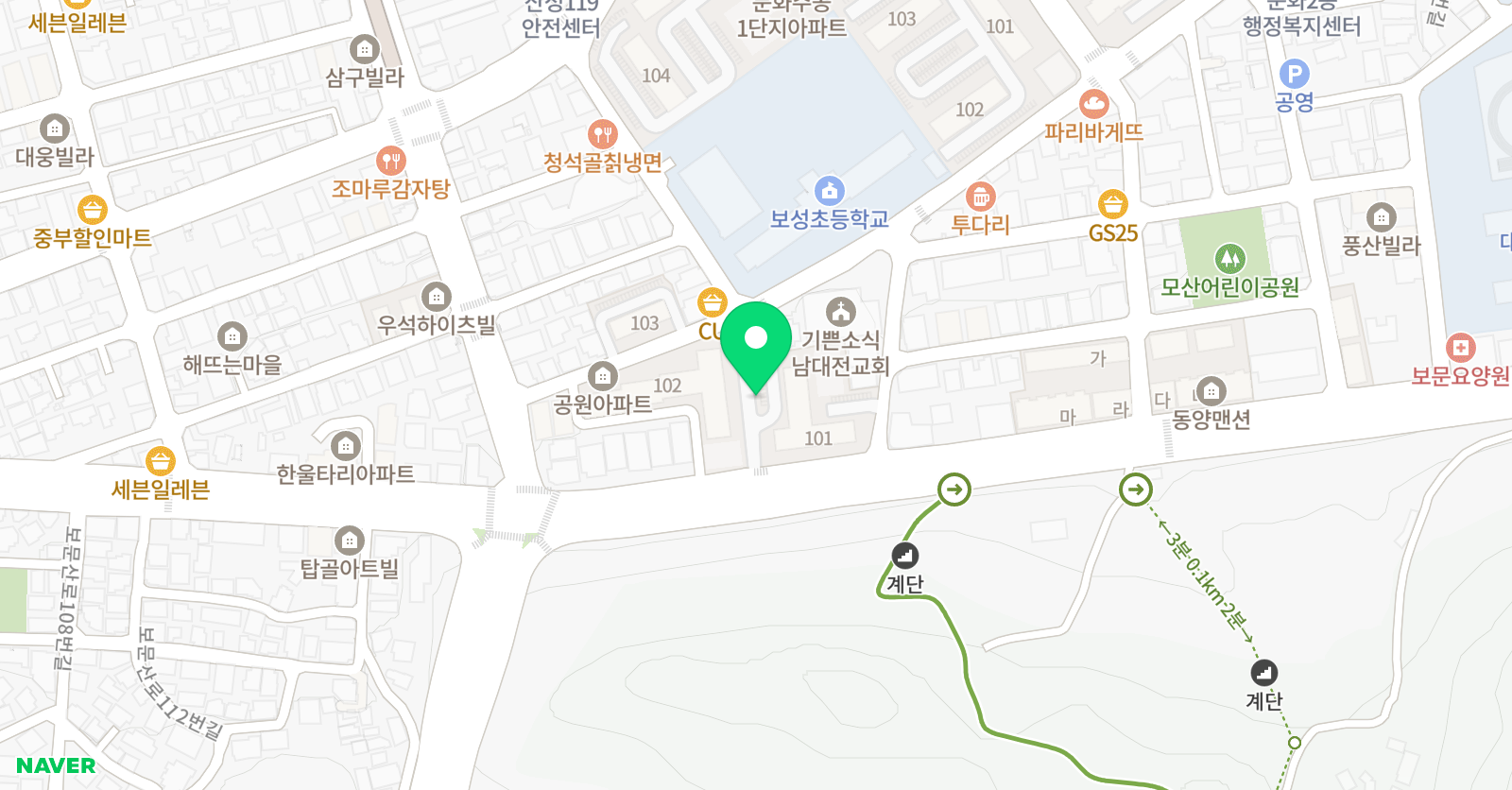 The우등생 공부방 위치