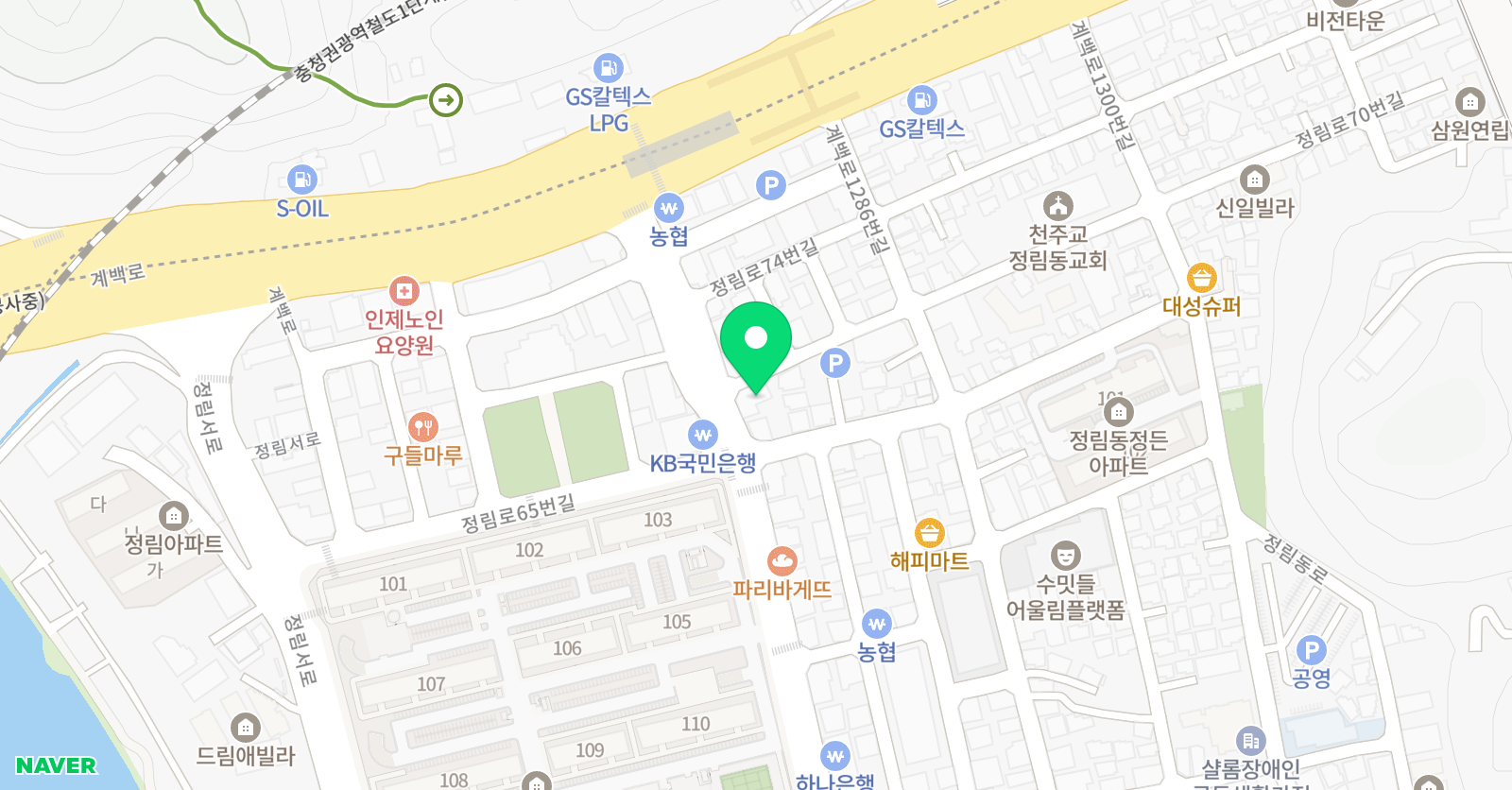 로제타스톤 정림캠퍼스 위치