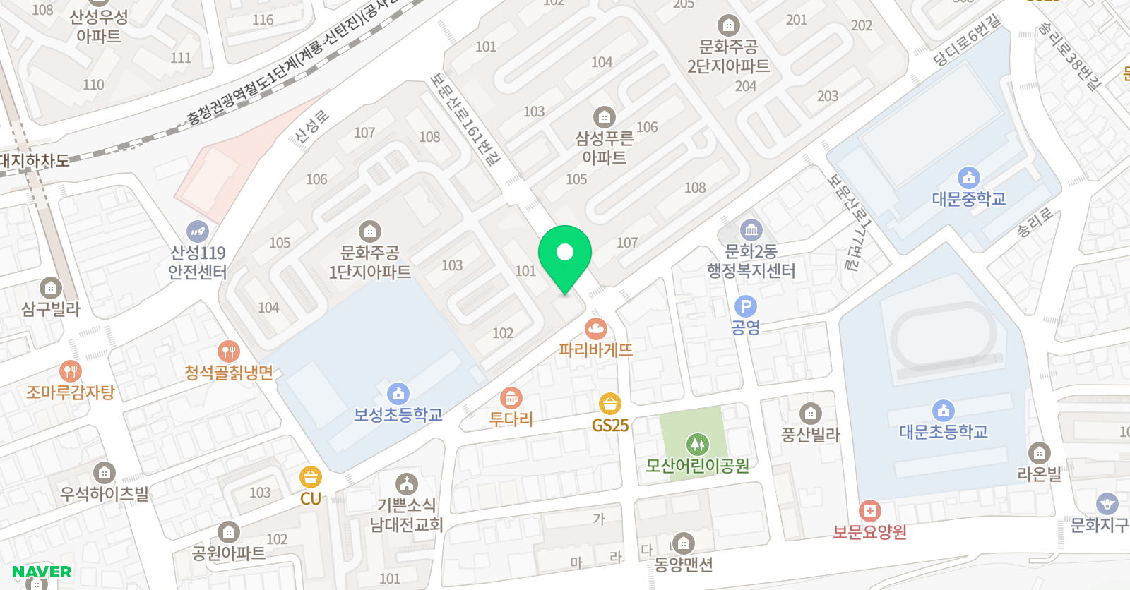 K타이거즈오현 태권도장 위치