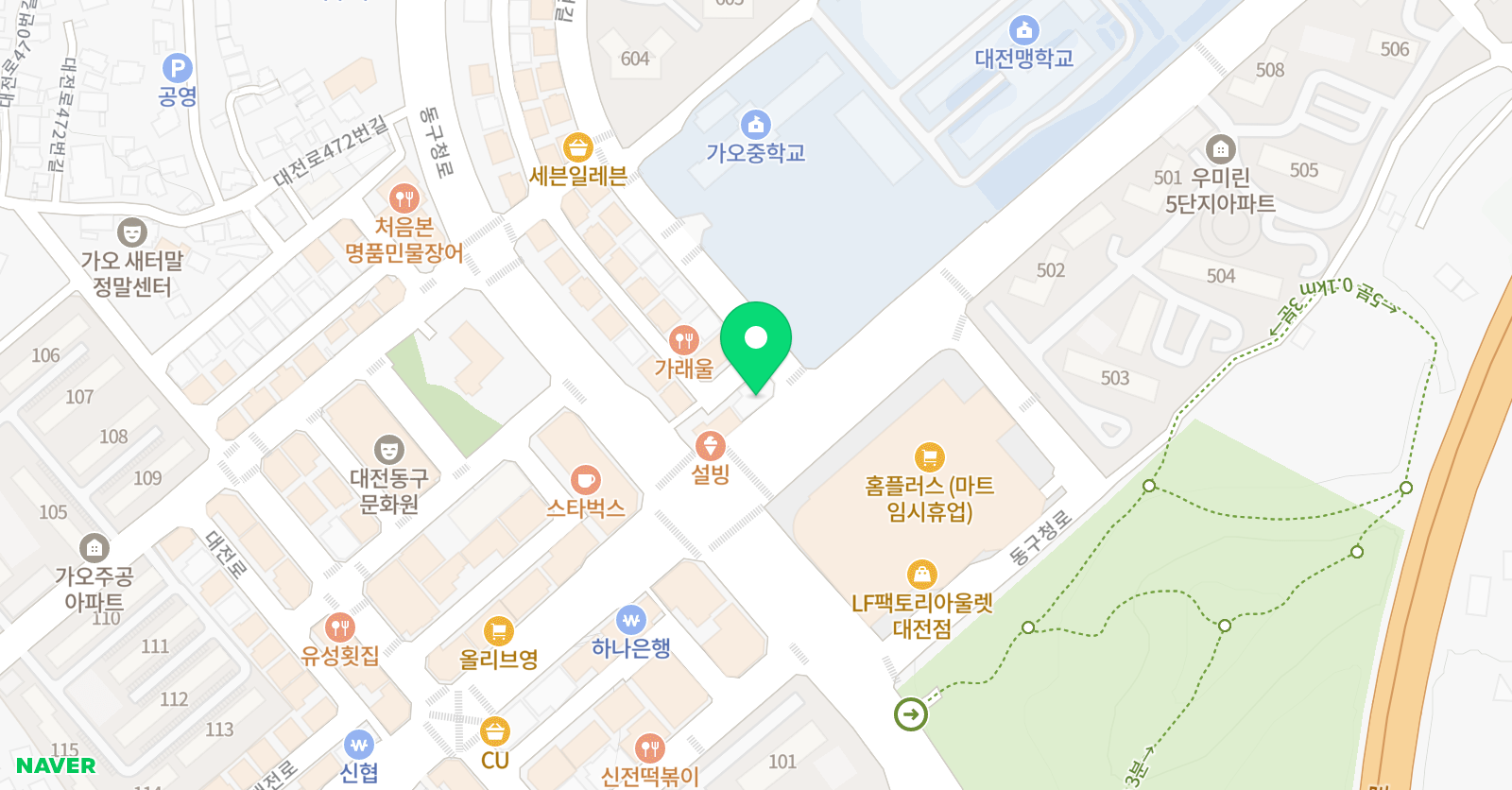 놀작마이아트 창의팡팡가오키즈센터 위치