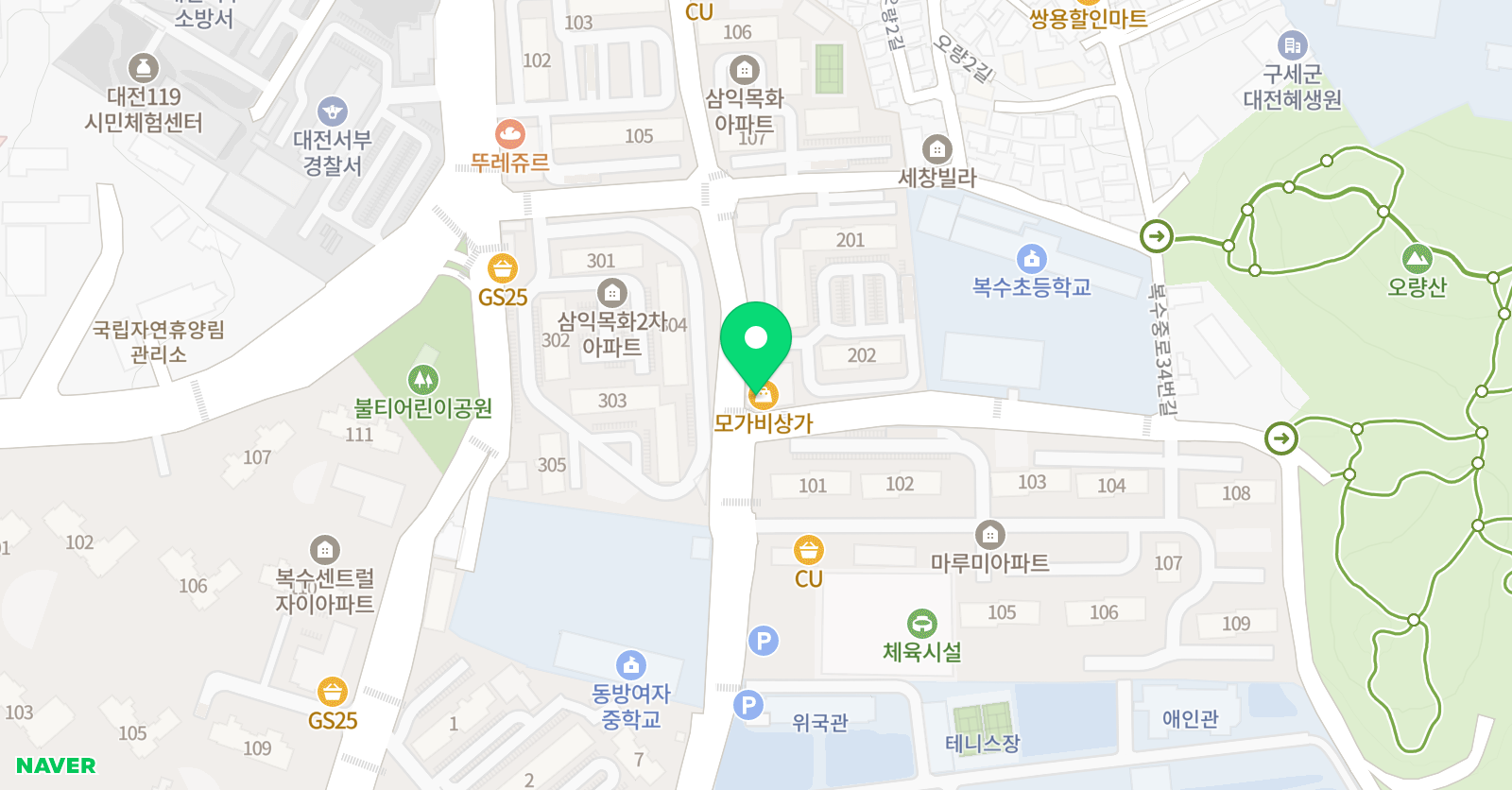 용인대지 노태권스쿨 위치