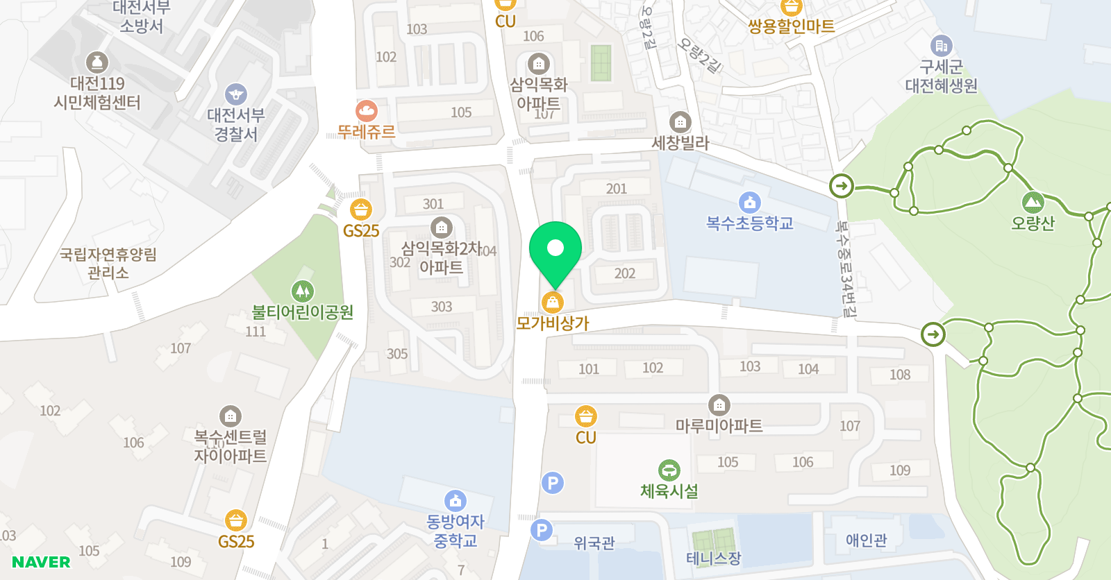 뮤엠 영어 복수초점 위치