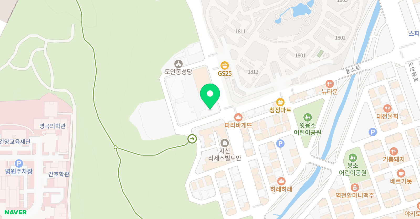 외대HS어학원 대전도안 위치