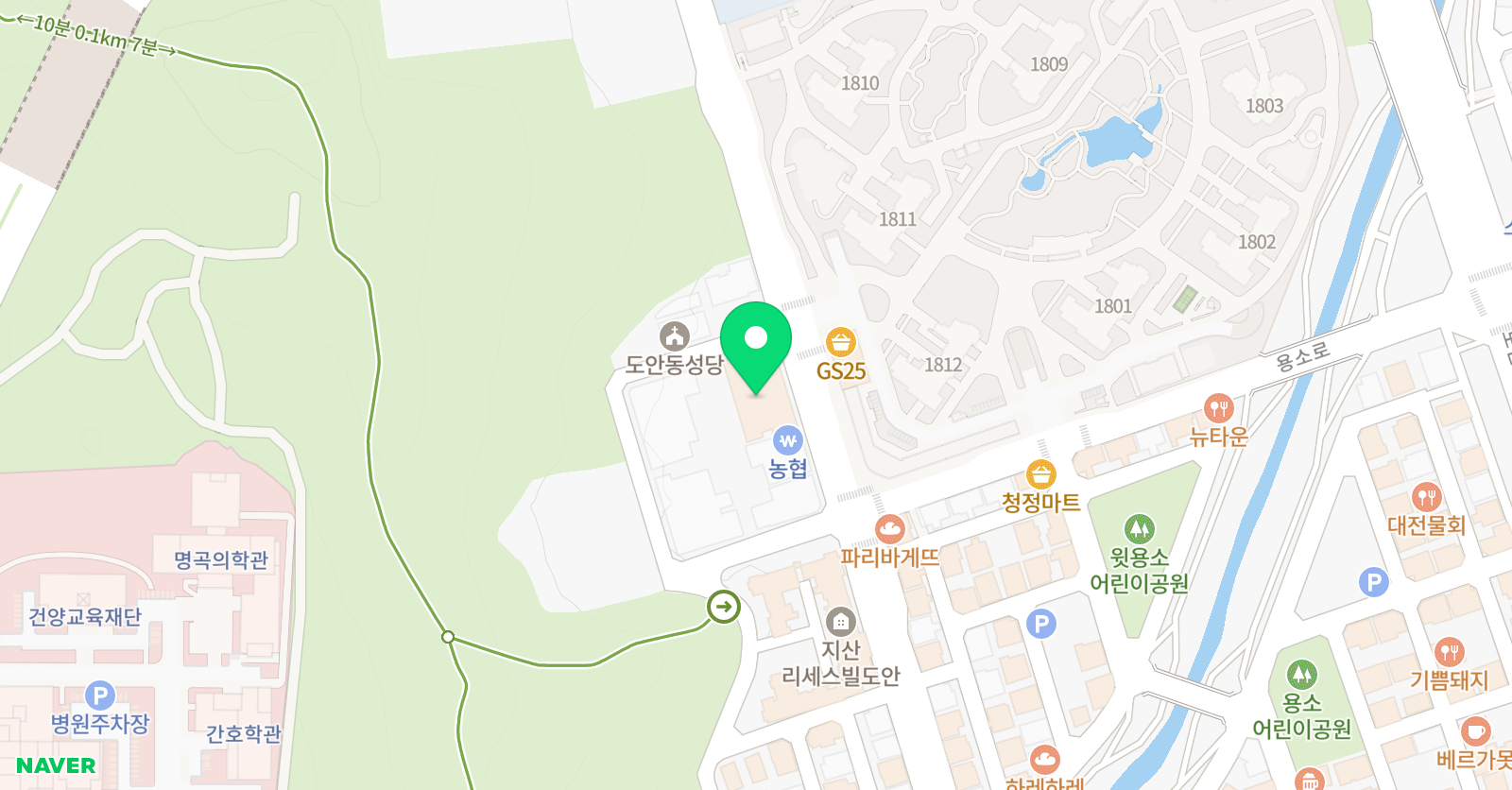 도안프라임 수학 3관 학원 위치