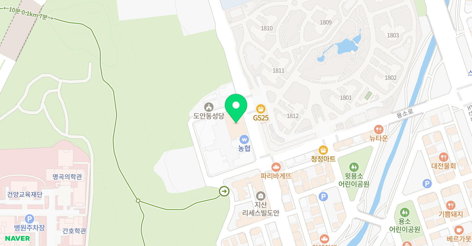 비욘드잉글리쉬어학원 도솔캠퍼스 위치