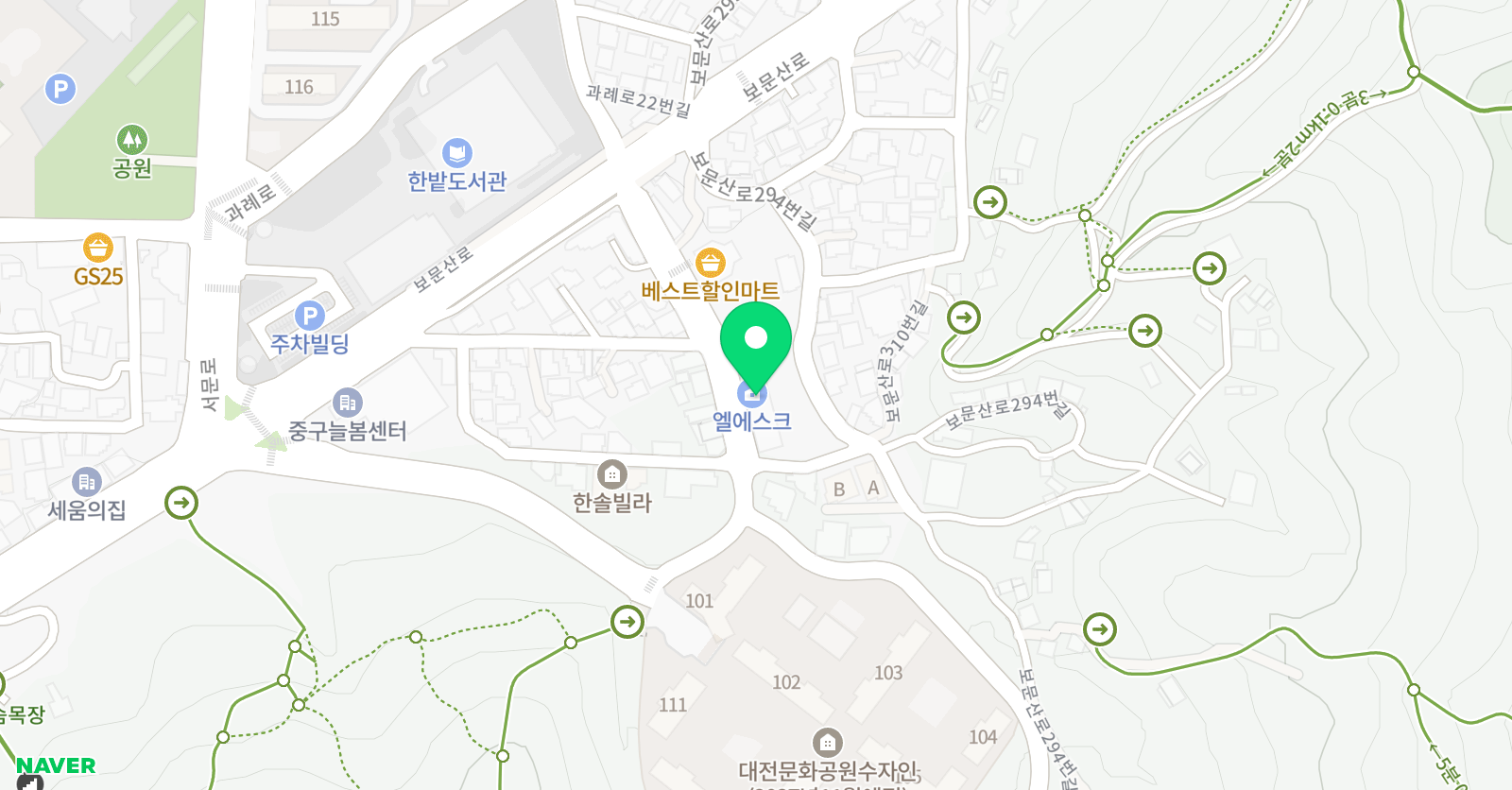 S풋볼아카데미 대전문화점 위치