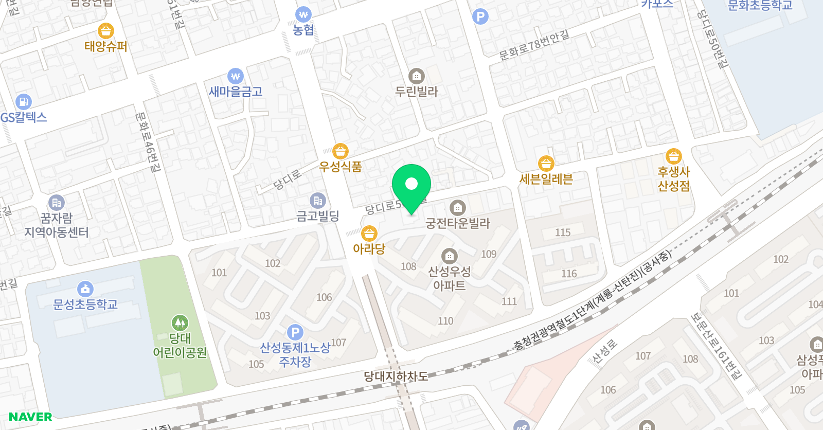 정심 태권도 위치