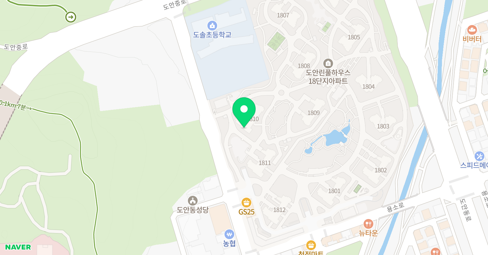 아소비 교육원 도안우미린풀하우스점 위치