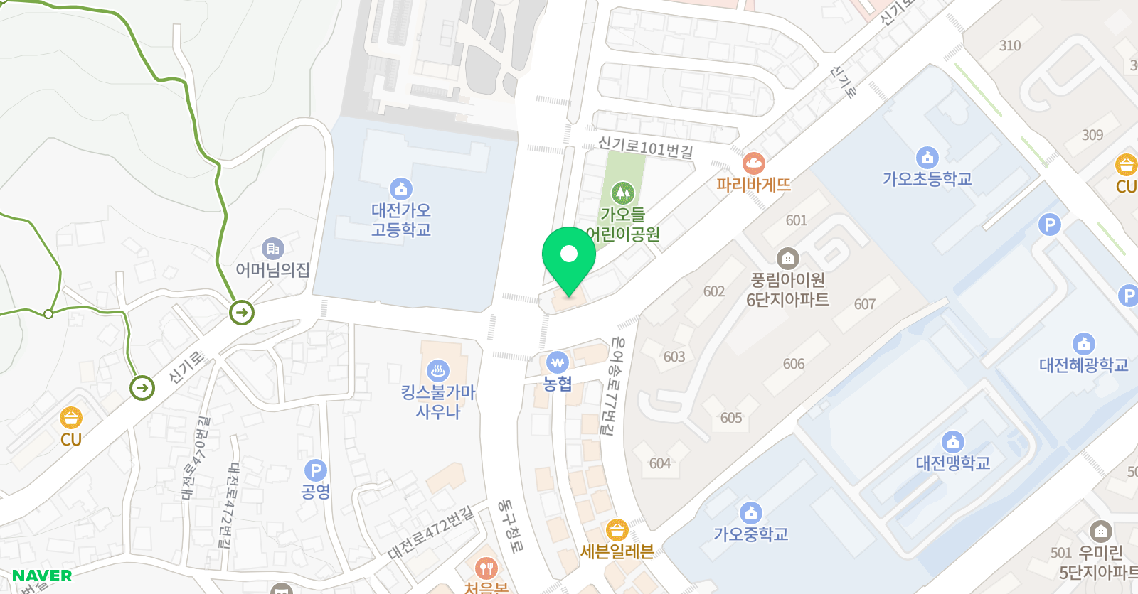 단웅 태권도장 위치