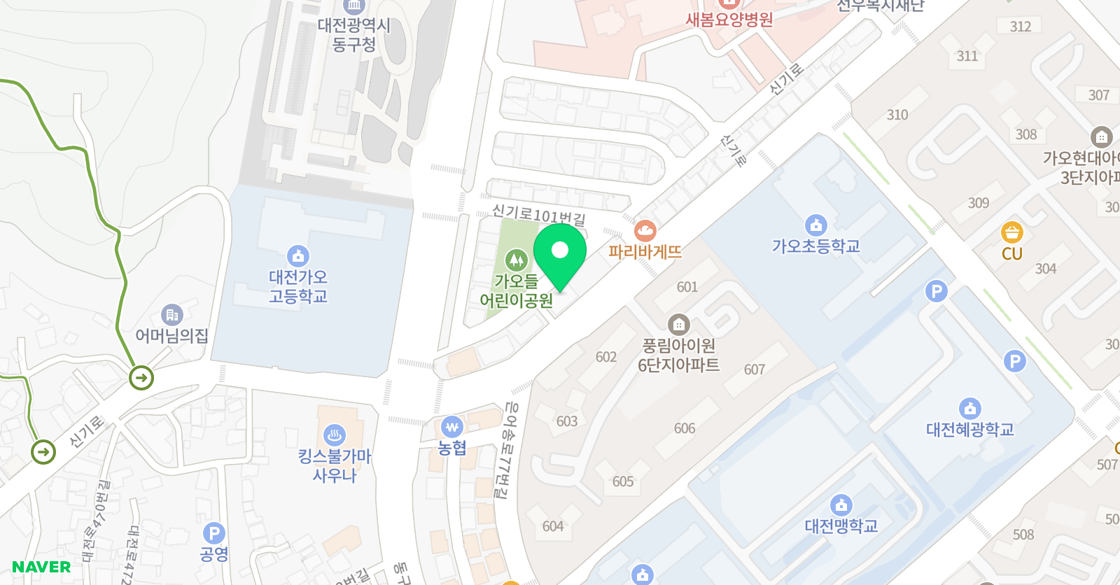 튼튼 영어마스터클럽 가오 영어학원 위치