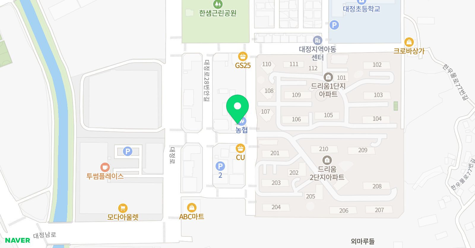 드리움 태권도 위치