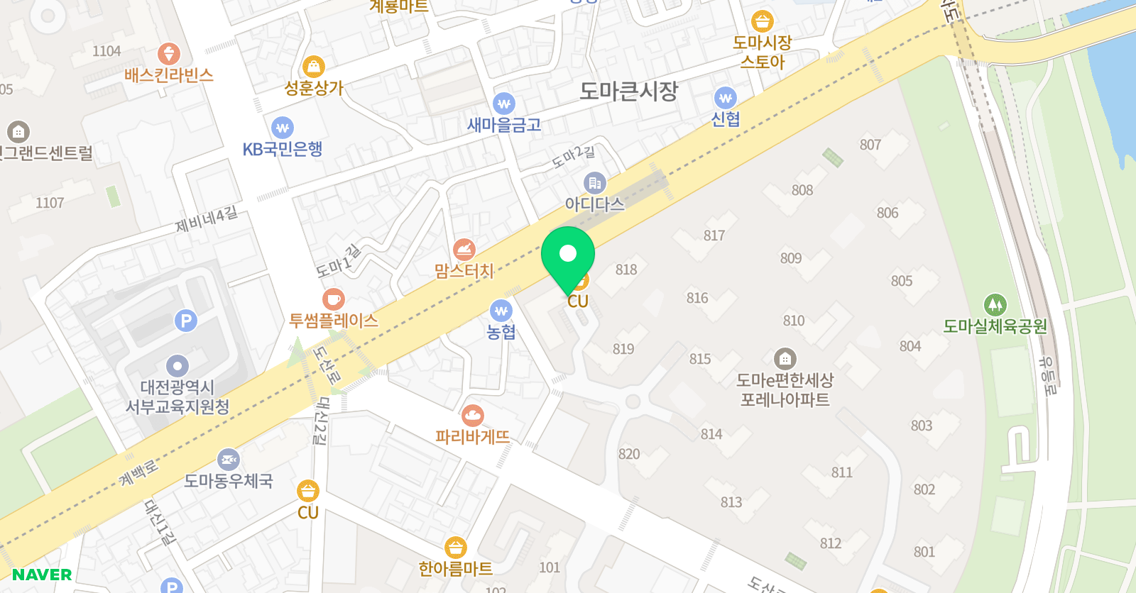 빨간펜 수학의달인 도마e편한점 위치