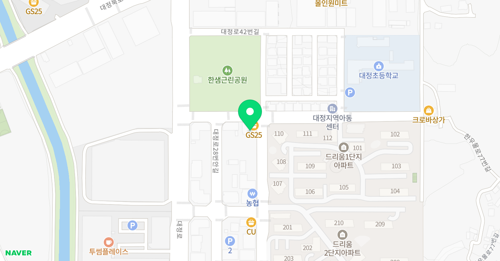 대정에이스 학원 위치