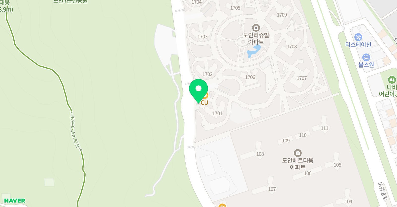 프렌잉글리시 영어 도안리슈빌점 위치