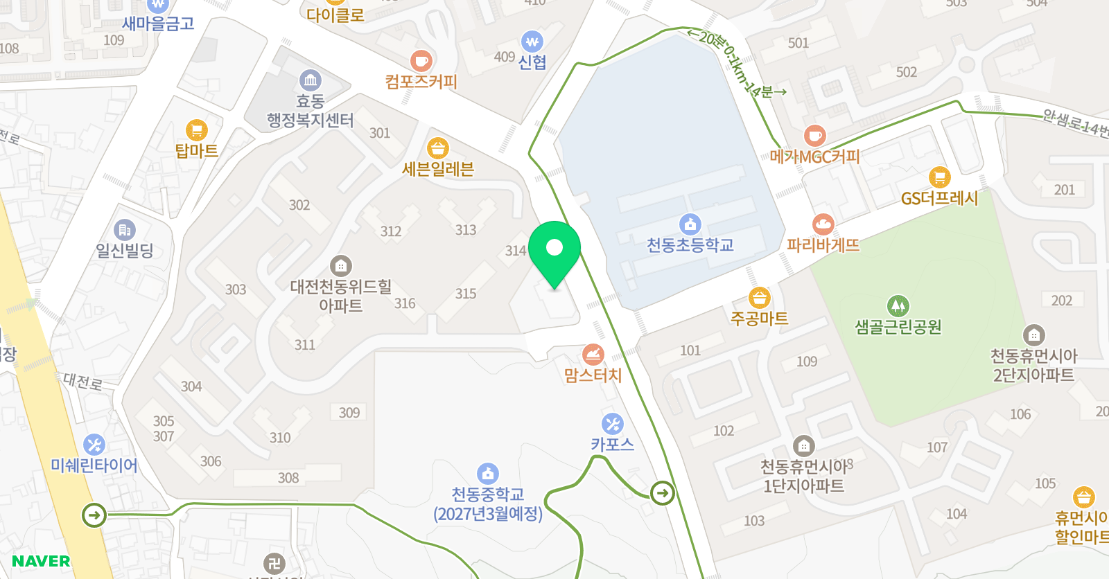 숙명달콤 음악학원 위치