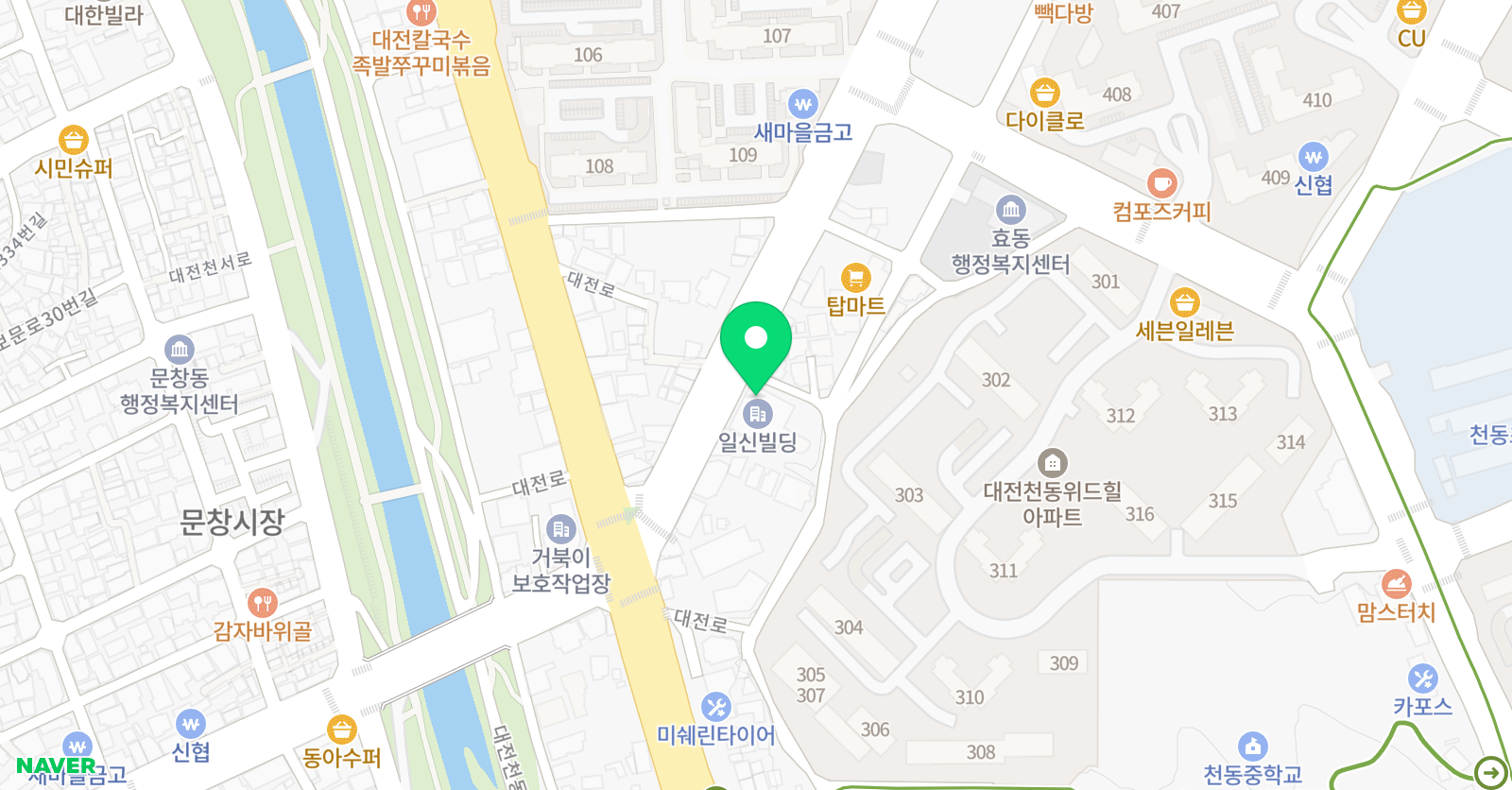 스위밍키즈 대전동구점 위치