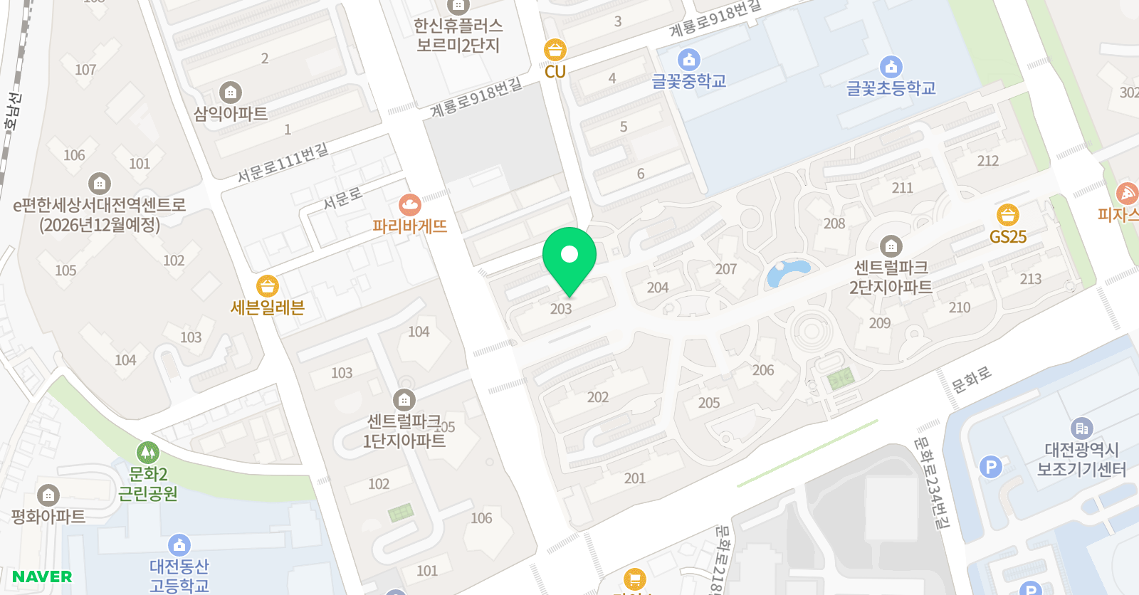 빨간펜 수학의달인 센트럴파크점 위치