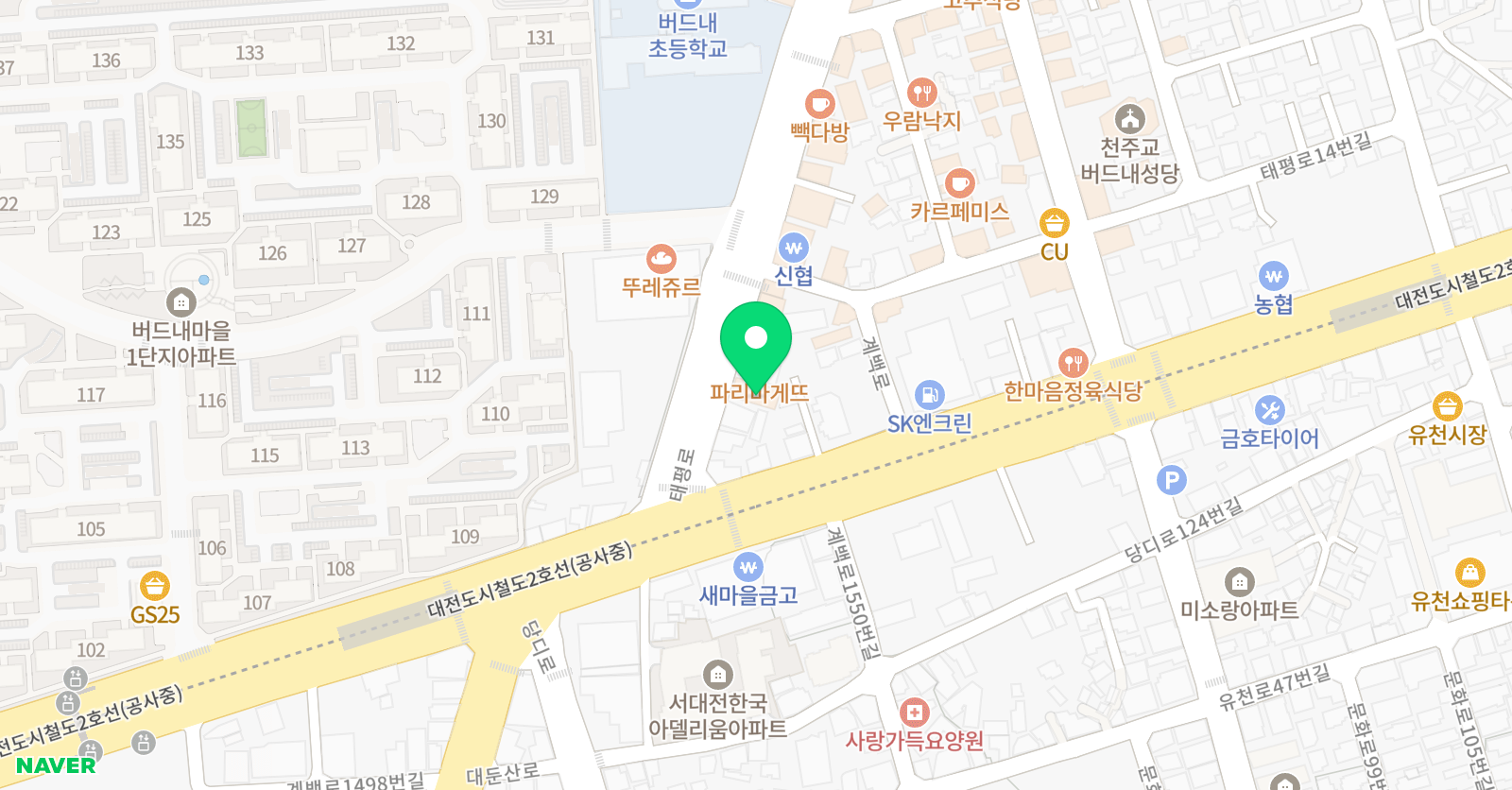 책나무 버드내독서학원 위치
