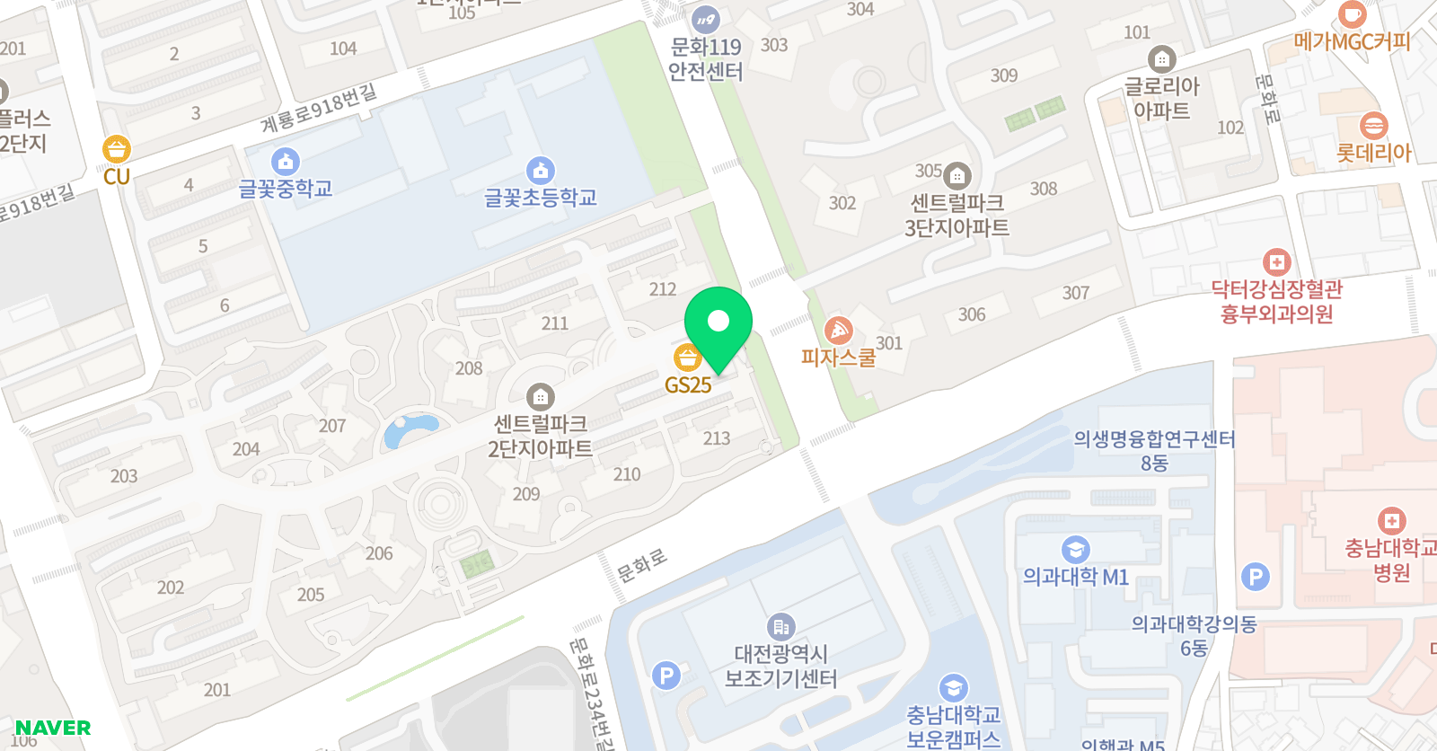 뮤엠영어 글꽃점 위치