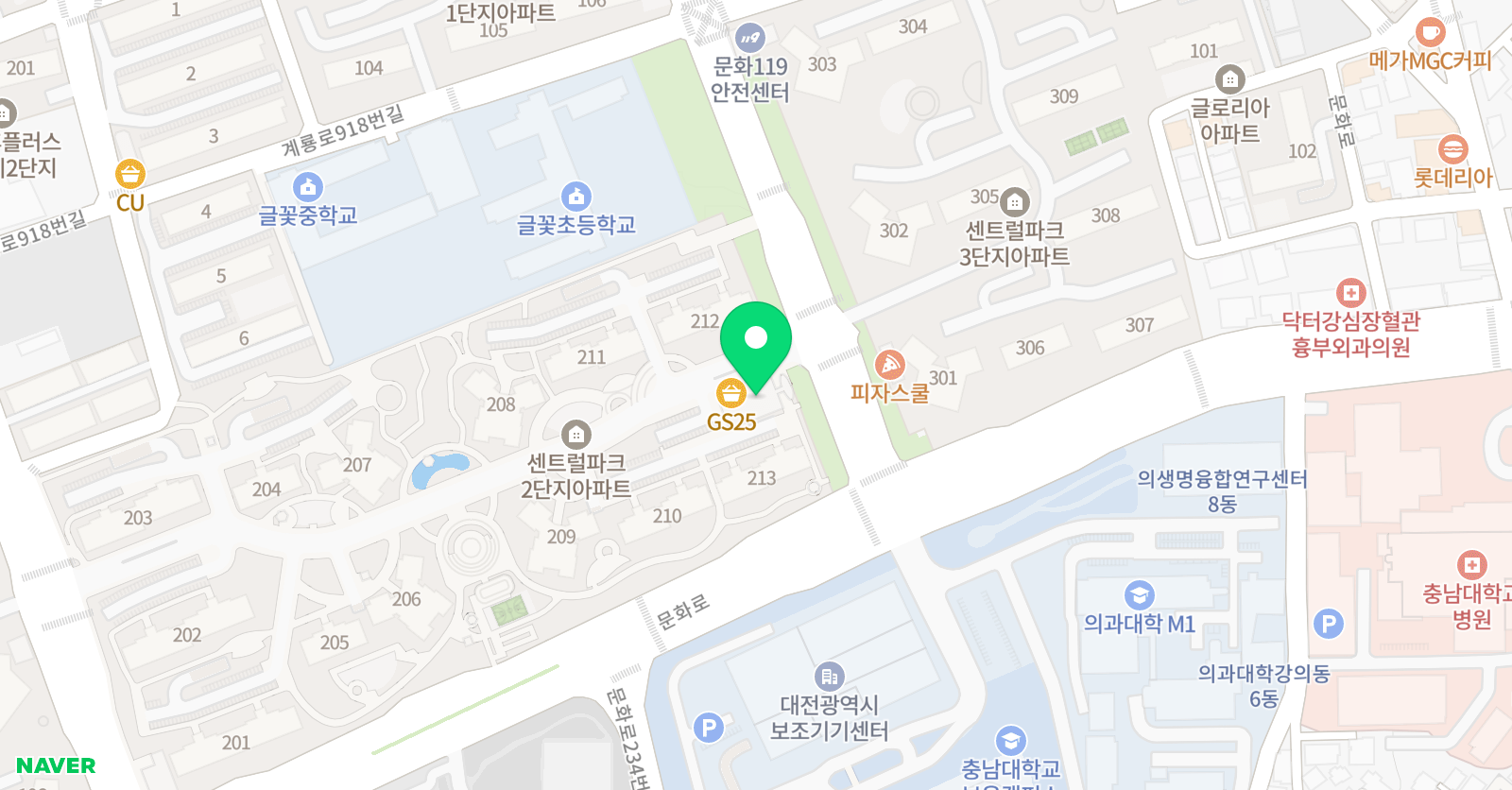 눈높이 러닝센터 센트럴학원 위치