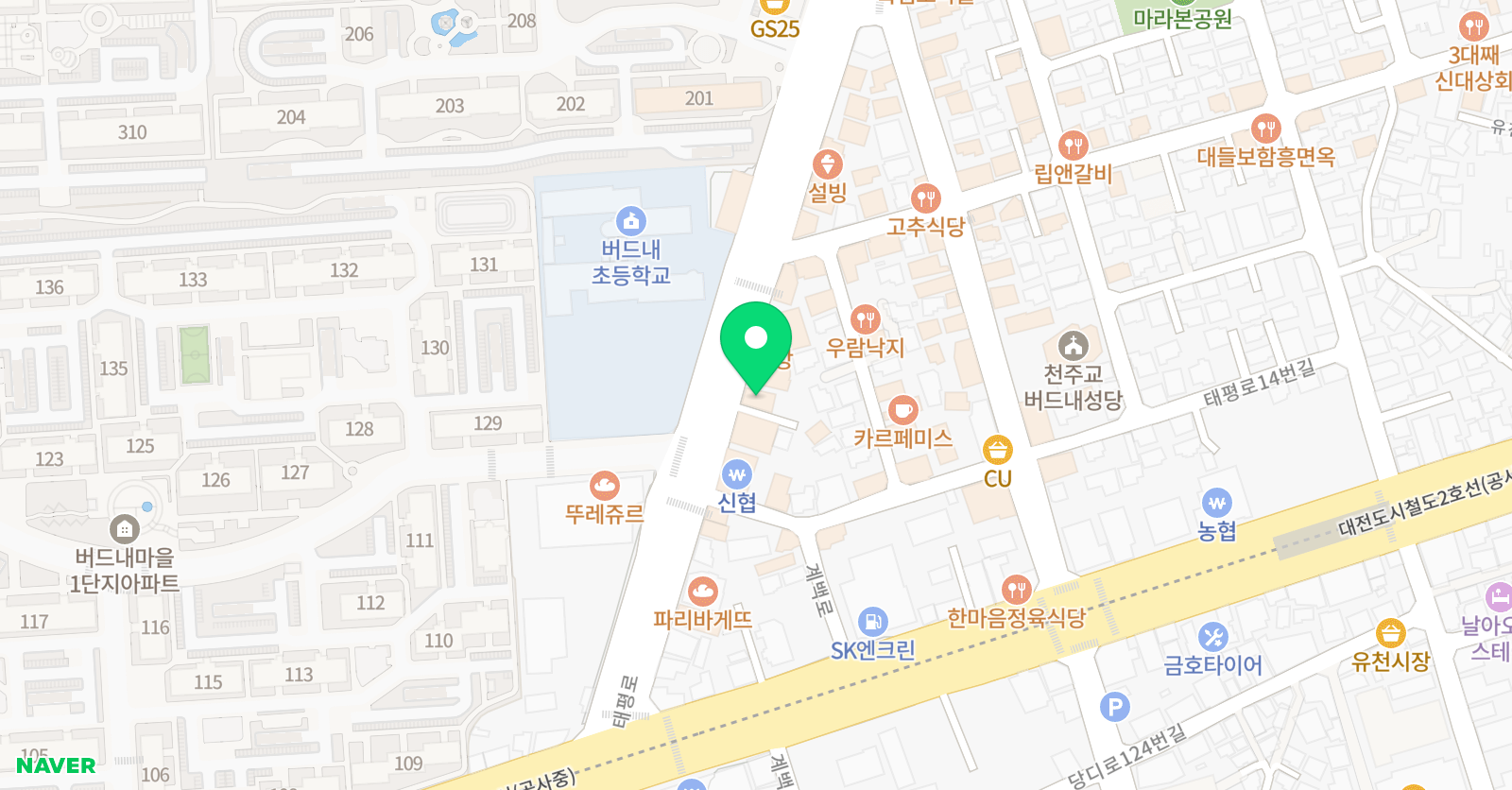 뮤엠 영어 태평버드내학원 위치