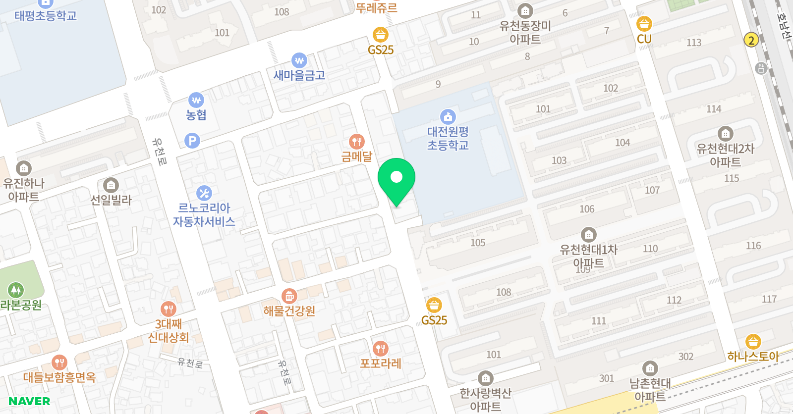 무궁화 태권도장 태평관 위치