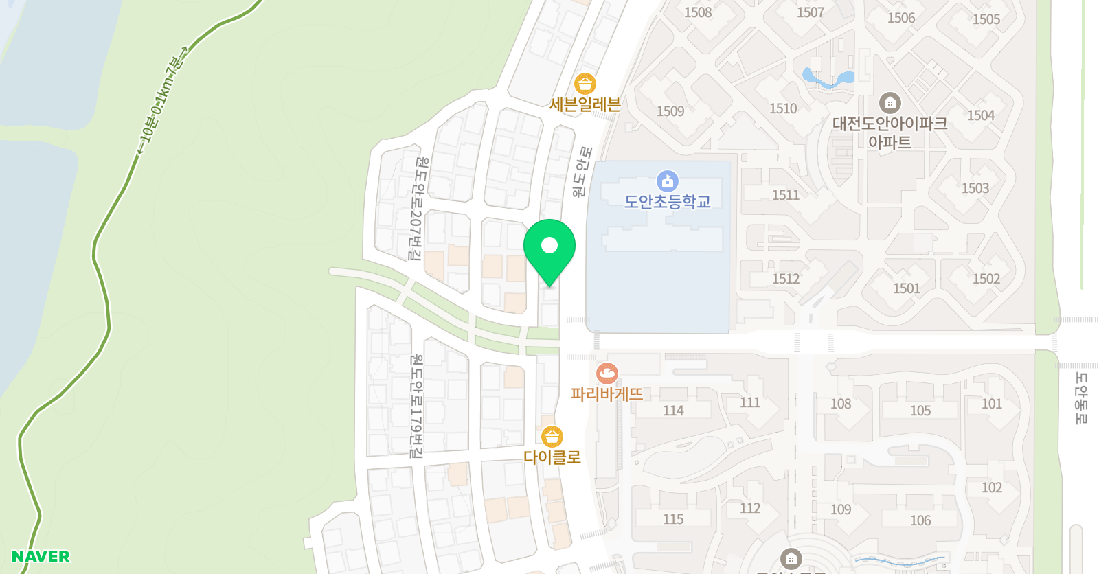 도안ST 학원 위치