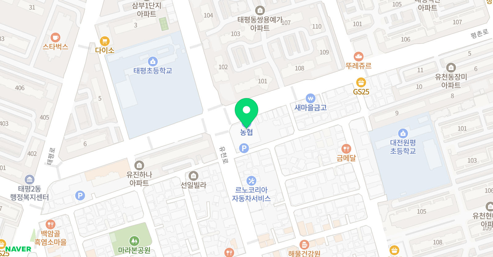 MTA그린 태권도 위치