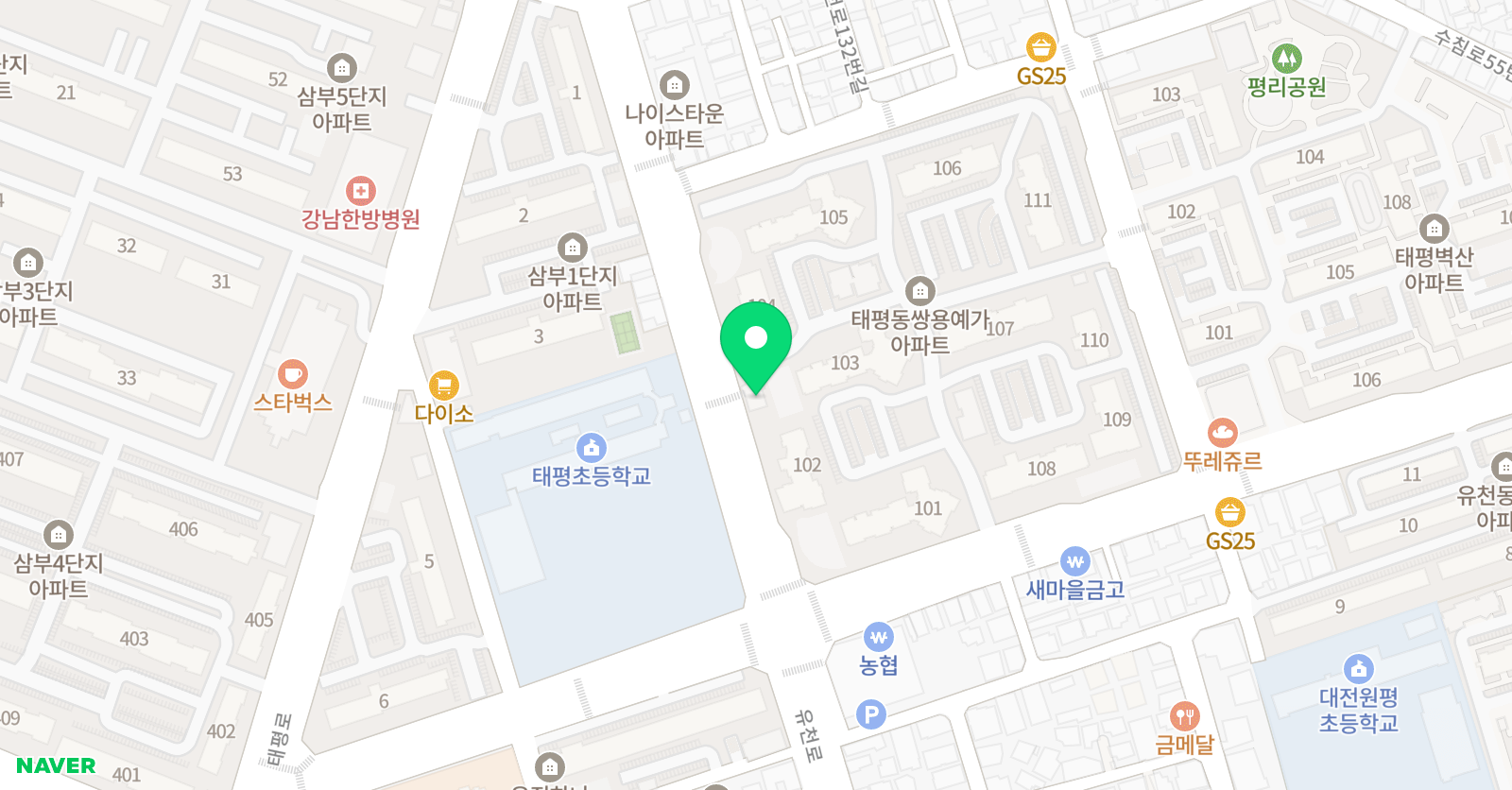 태평 꿈꾸는피아노 교습소 위치