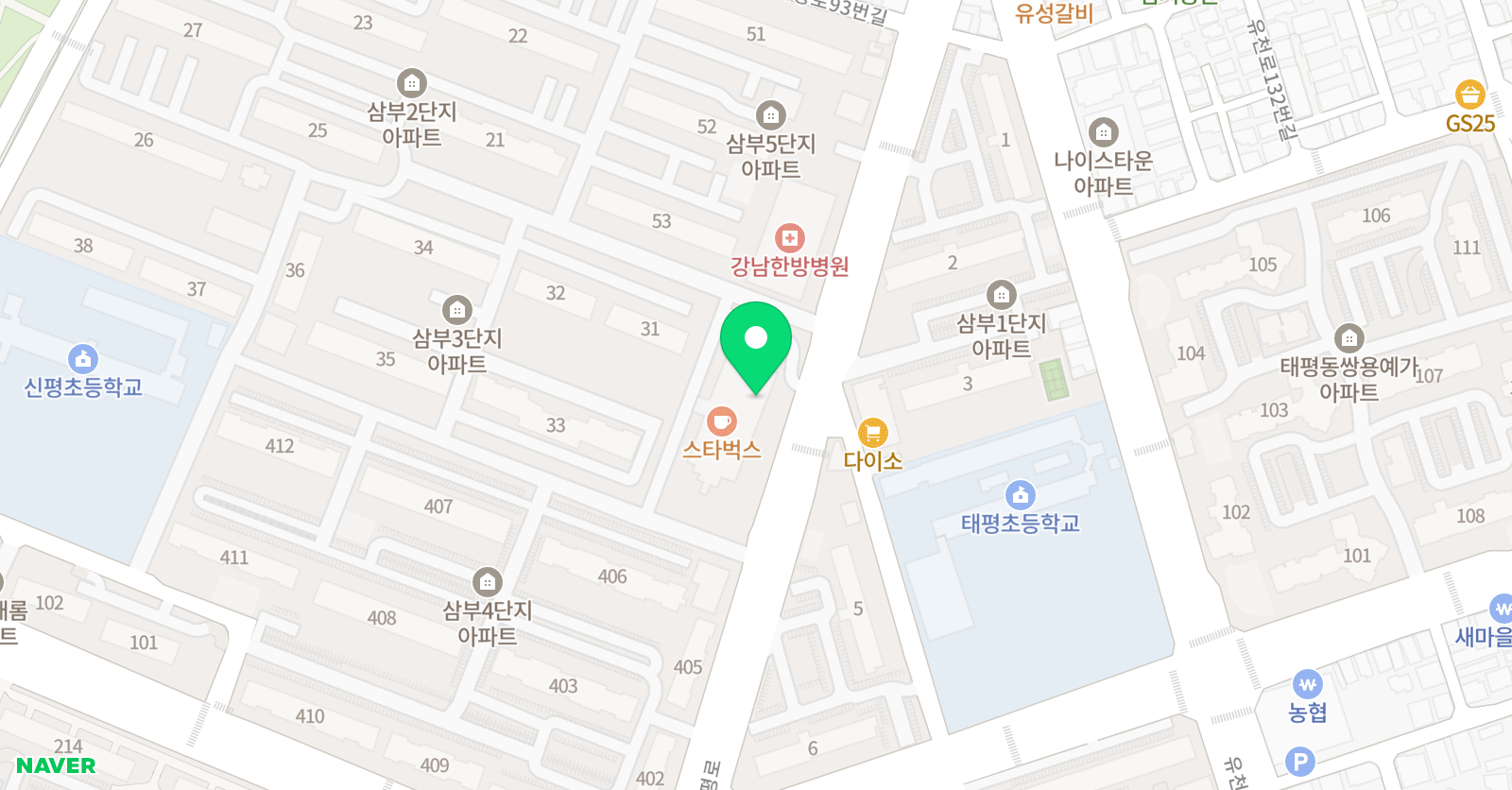 SB삼부가람 학원 위치