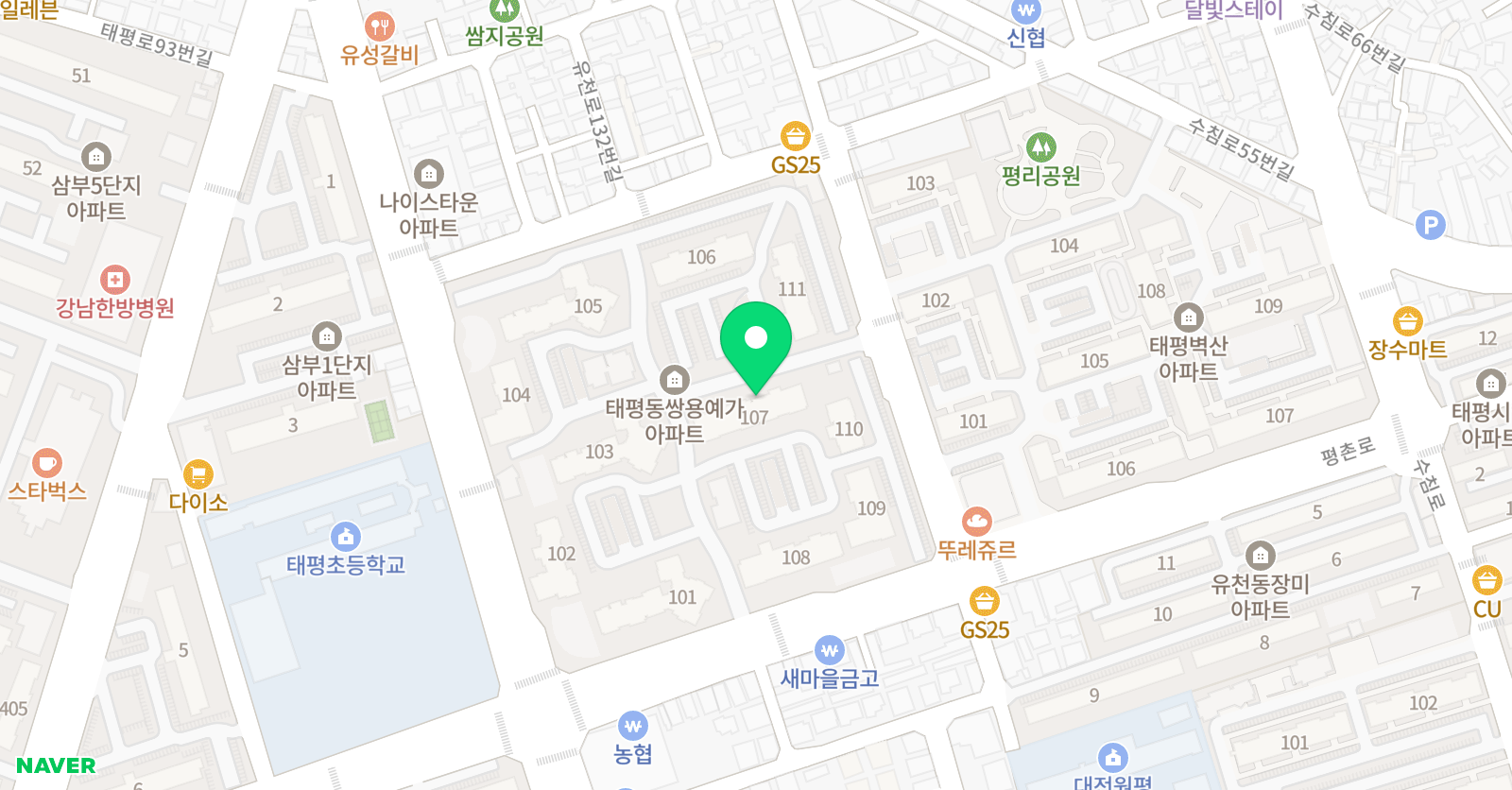 스마트해법 수학 대전태평쌍용예가점 위치